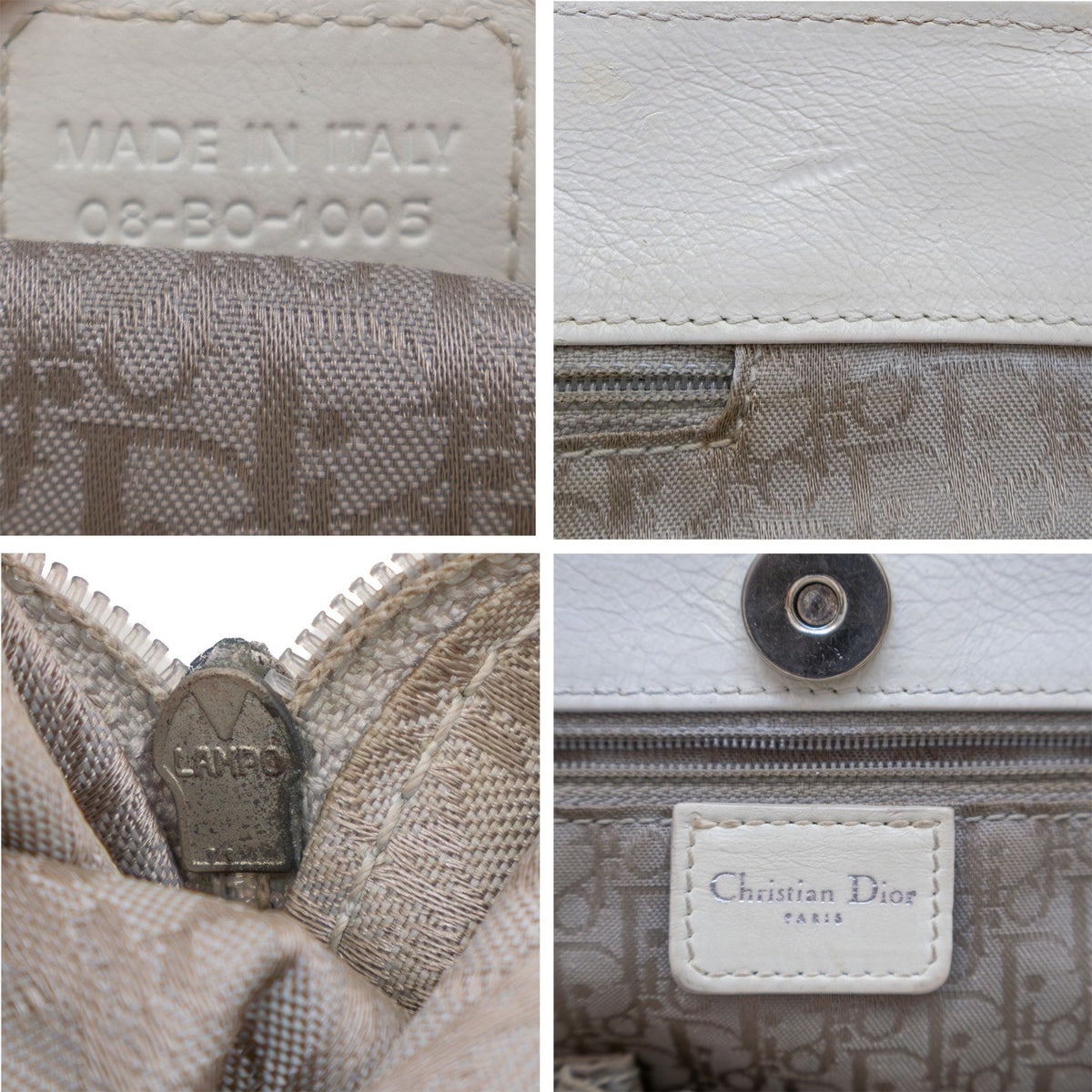Christian Dior White Leather Tote Bag – 2005 Collection by John Galliano