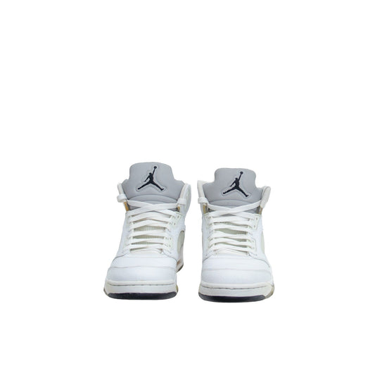 Air Jordan 5 Retro White Metallic Silver 2015 Mens 8 136027-130