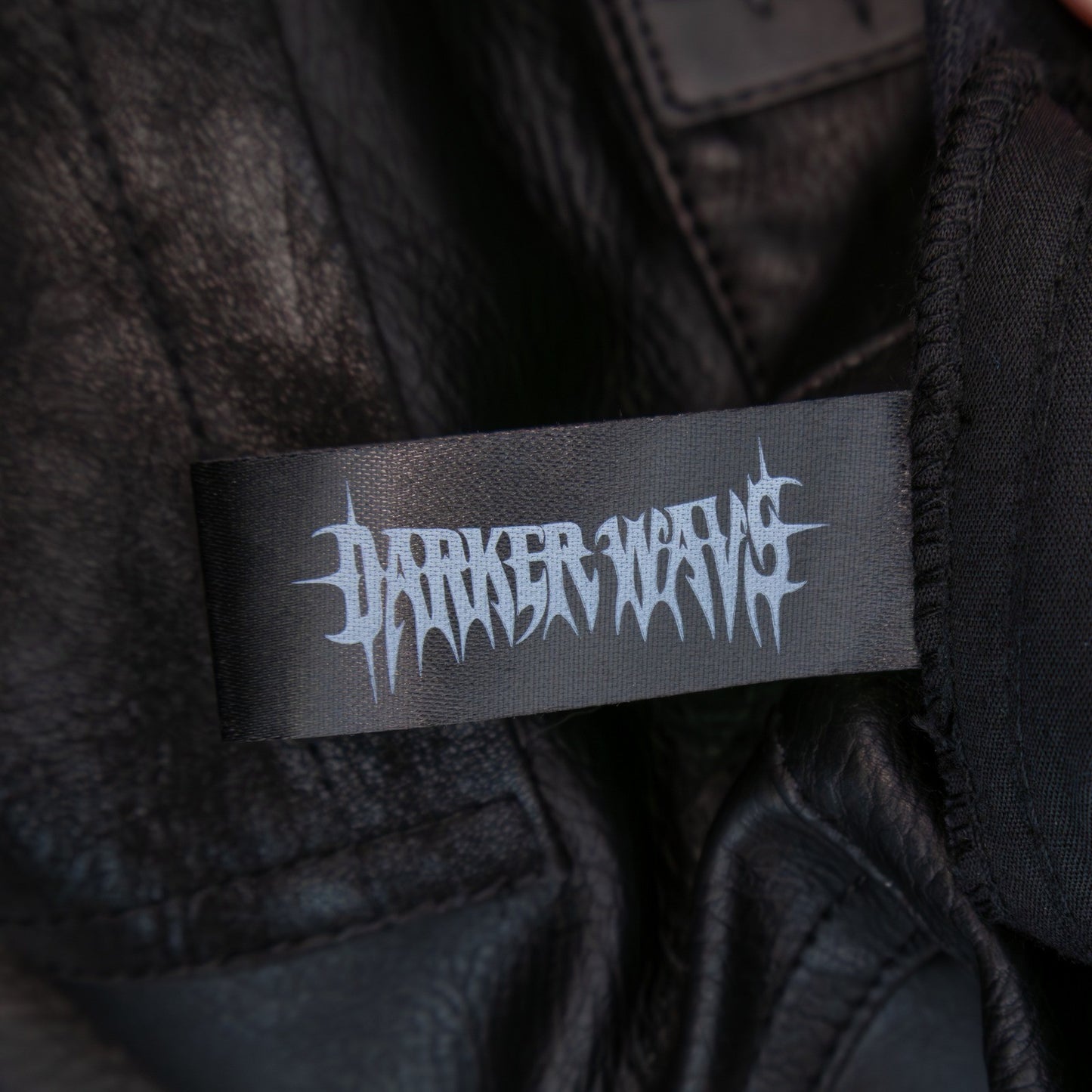 Darker Wavs XS Black Faux Leather Moto Pants Gothic Punk Utility Biker