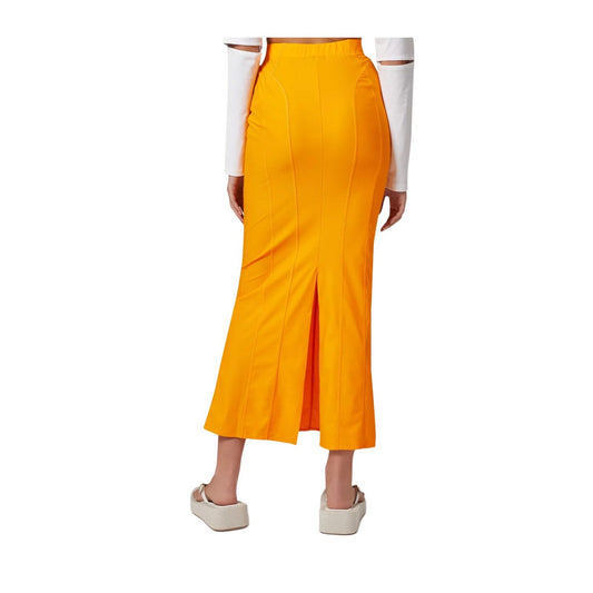 Jacquemus La Jupe Tuba Orange Nylon Maxi Skirt Size S