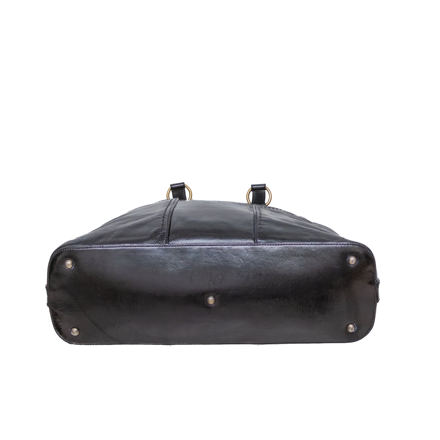 Yves Saint Laurent Muse Black Patent Leather Bag – Large Dome Satchel