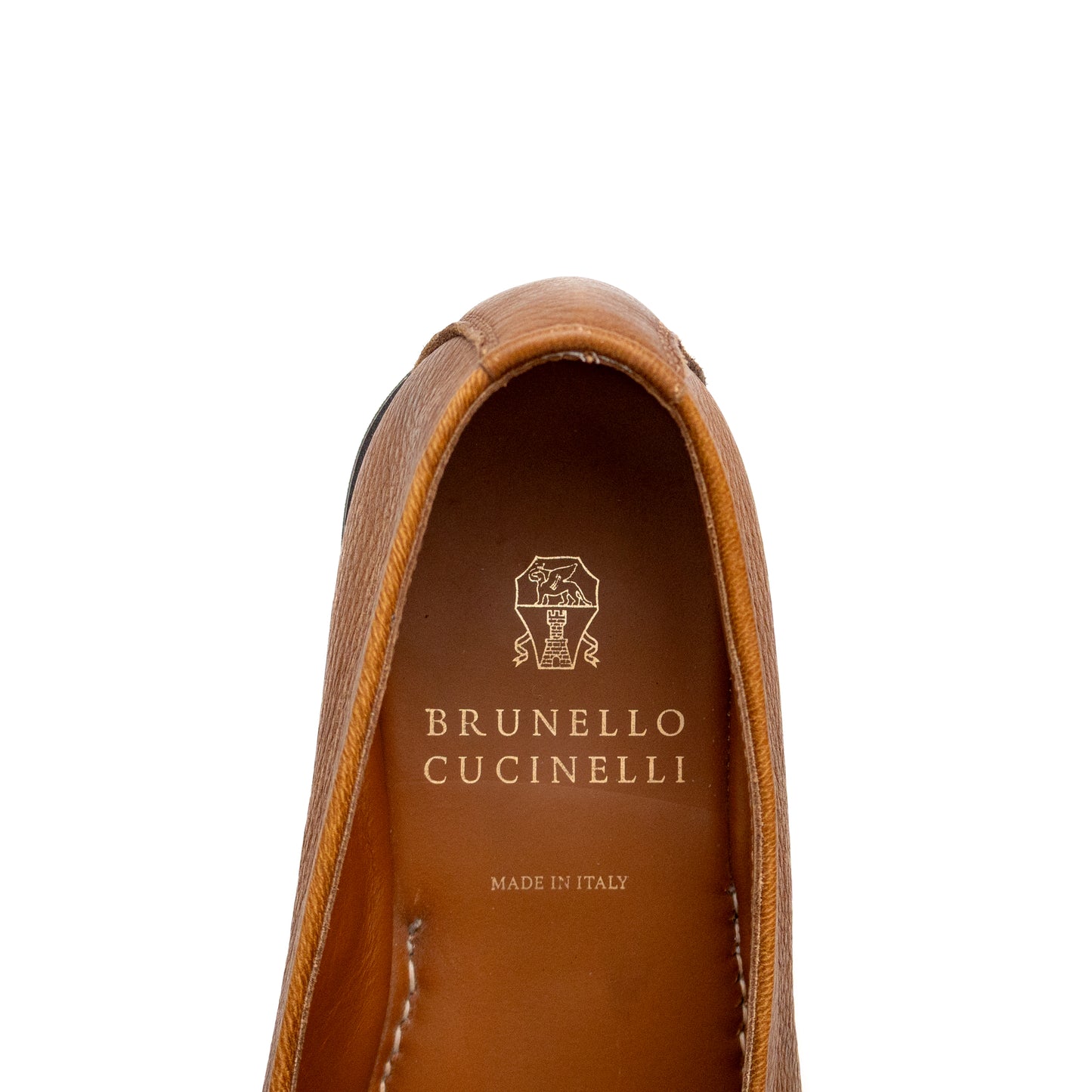 Brunello Cucinelli Men’s Tan Leather Penny Loafers – Size EU 42 / US 9 