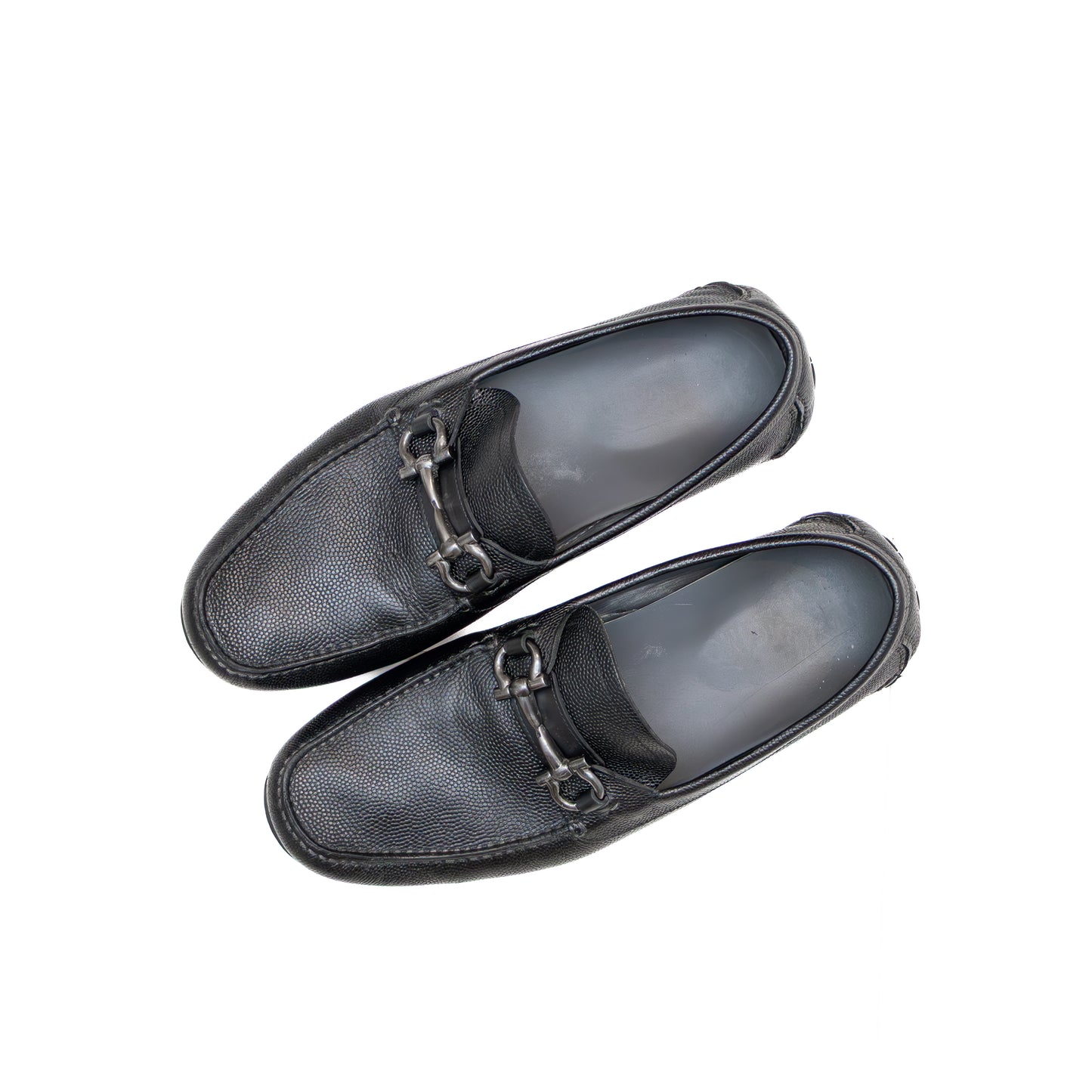 Salvatore Ferragamo Parigi Mini Chicco Leather Driving Bit Loafers – Black – US 9 (2E)