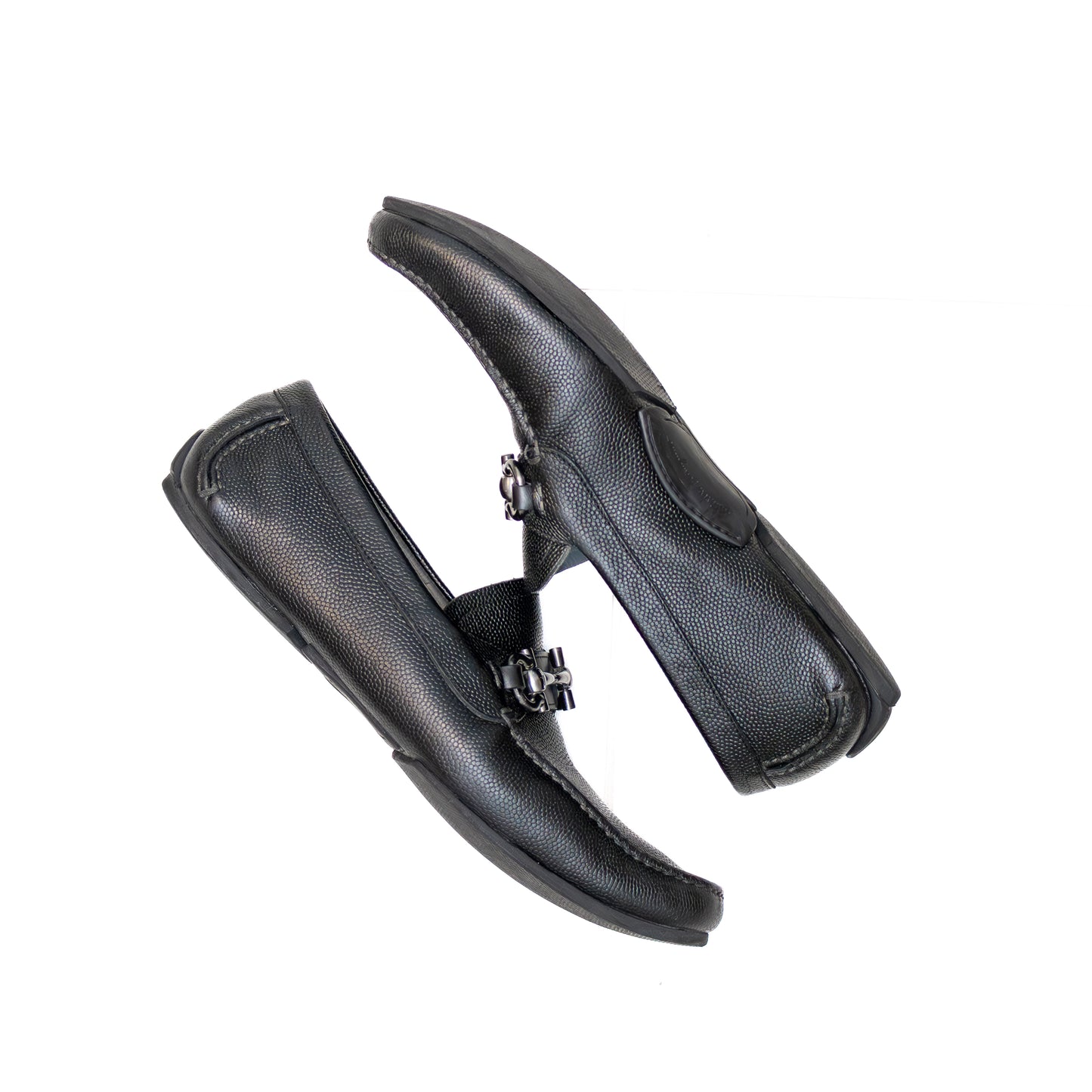 Salvatore Ferragamo Parigi Mini Chicco Leather Driving Bit Loafers – Black – US 9 (2E)