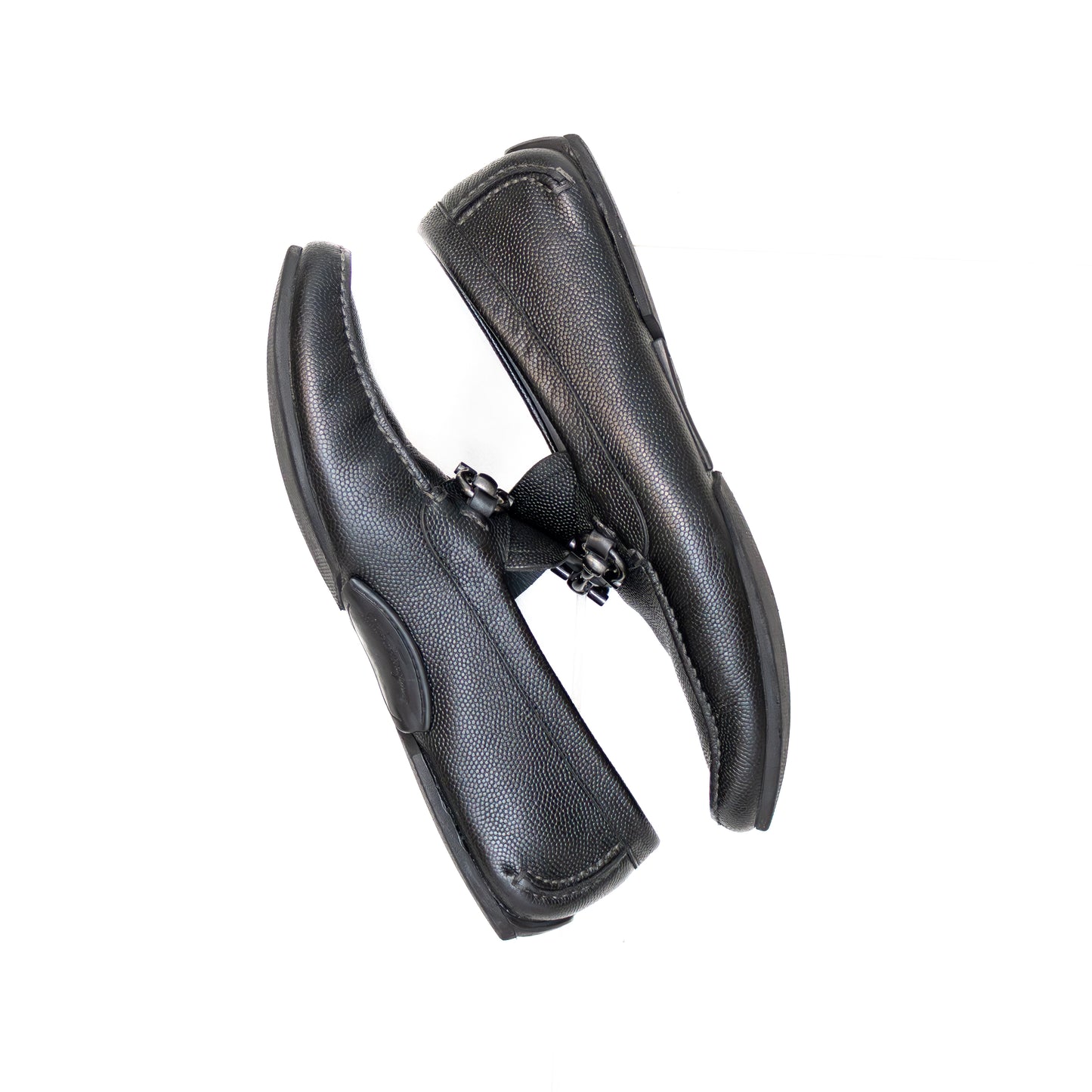 Salvatore Ferragamo Parigi Mini Chicco Leather Driving Bit Loafers – Black – US 9 (2E)