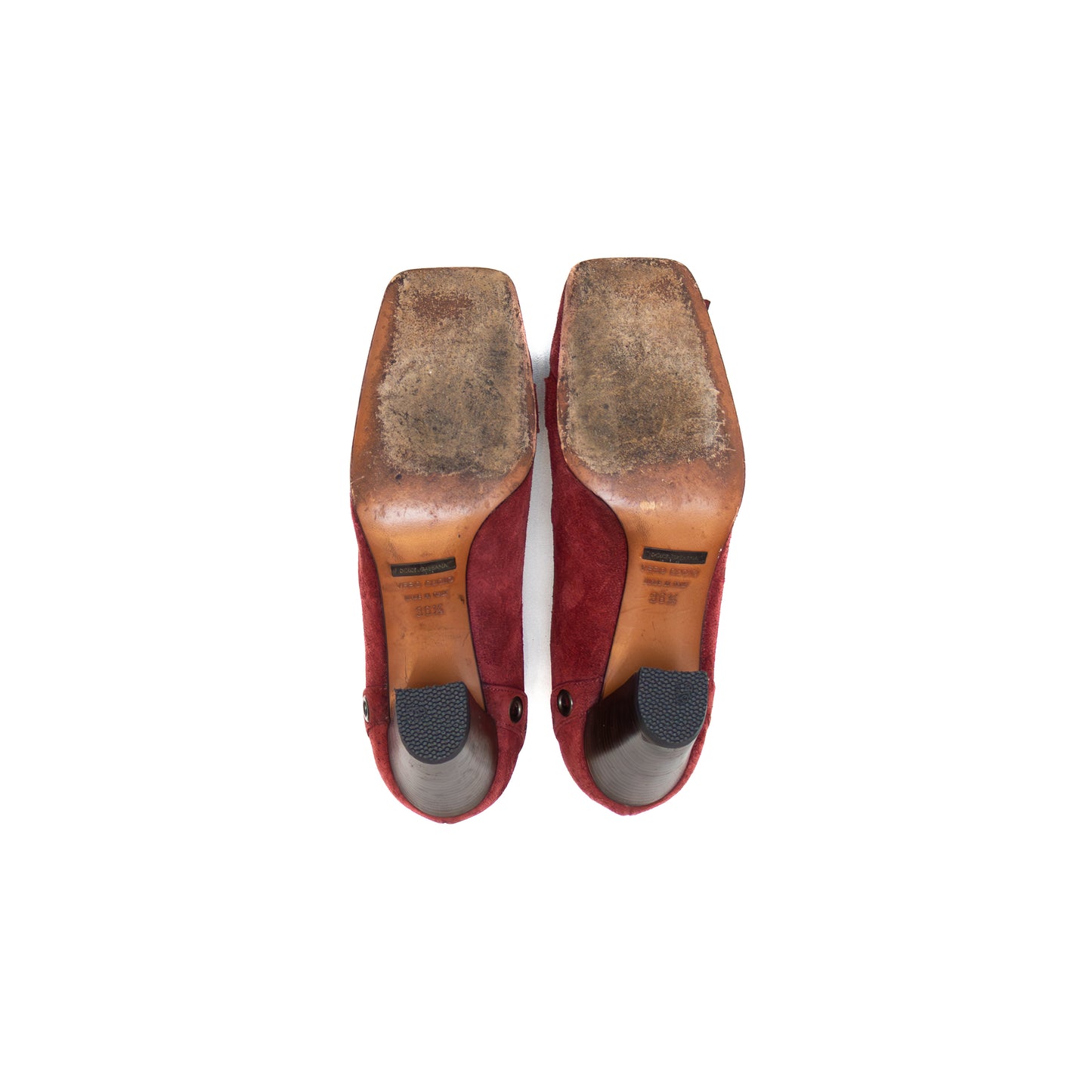 Dolce & Gabbana Burgundy Suede Grommet Pumps – Size EU 36.5 / US 6.5 / UK 3.5