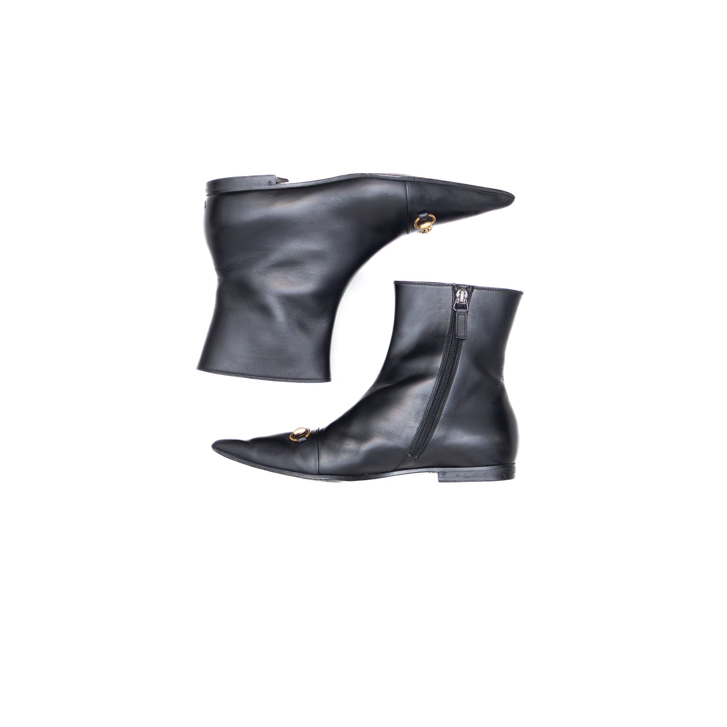 Gucci Horsebit Ankle Boots – Black Leather – Made in Italy – Size EU 37 / UK 4 / US 7