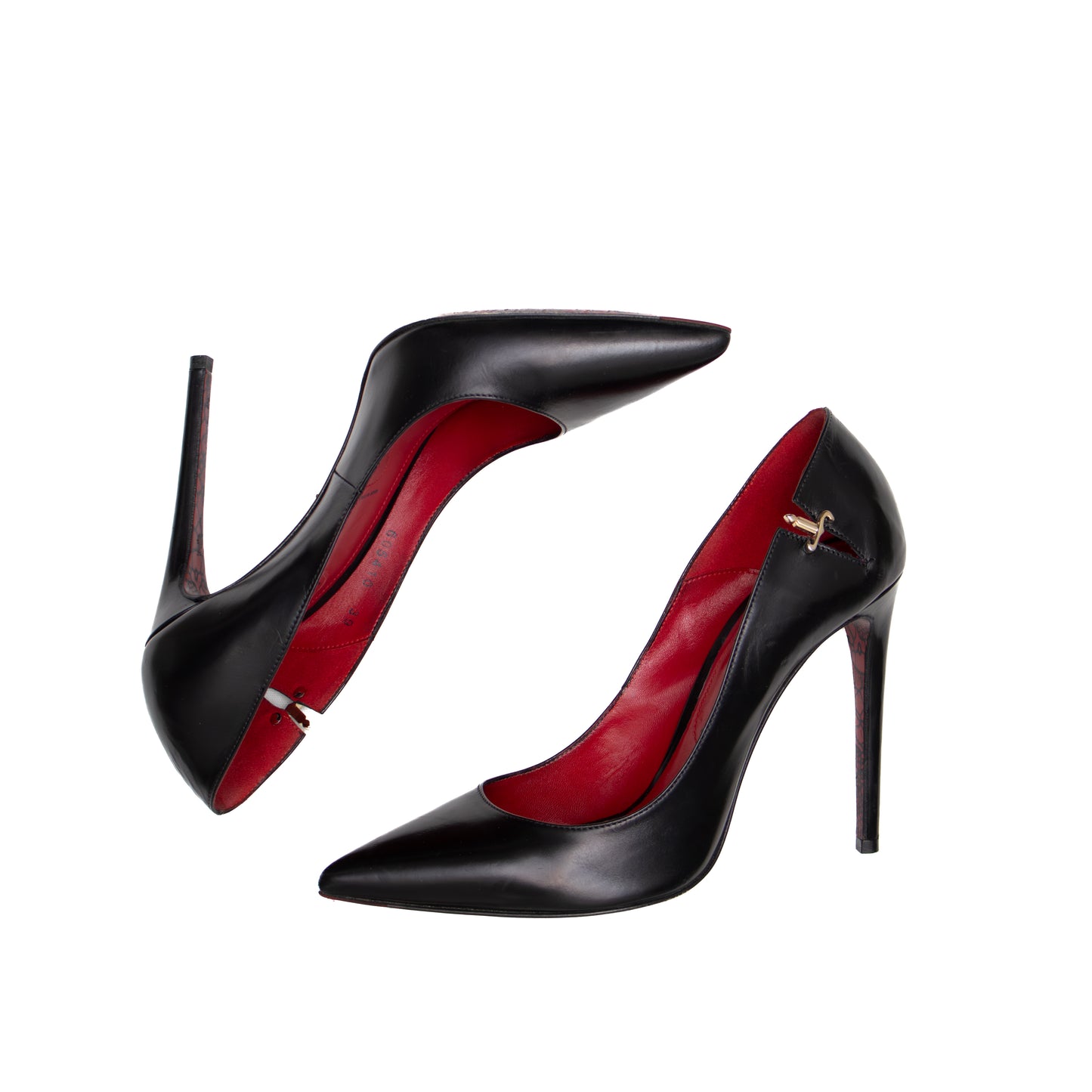 Cesare Paciotti Women’s Black Leather Stiletto Pumps - Size EU 39 / UK 6 / US 9