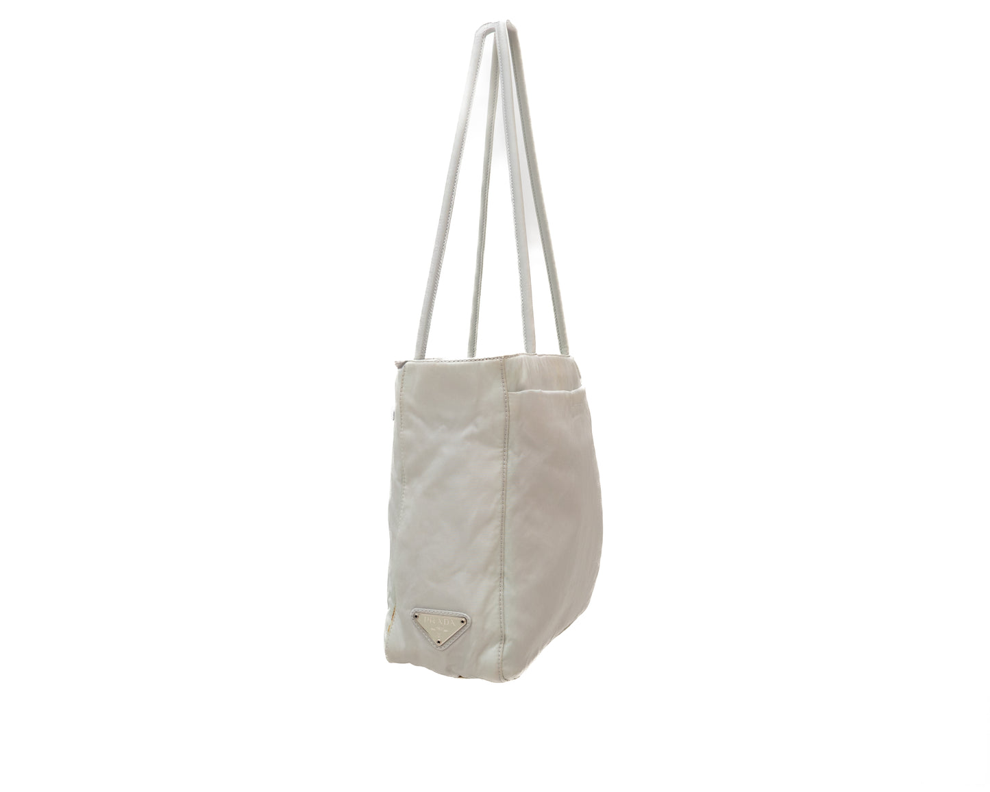 Prada White Nylon Shoulder Tote Bag – Made in Italy