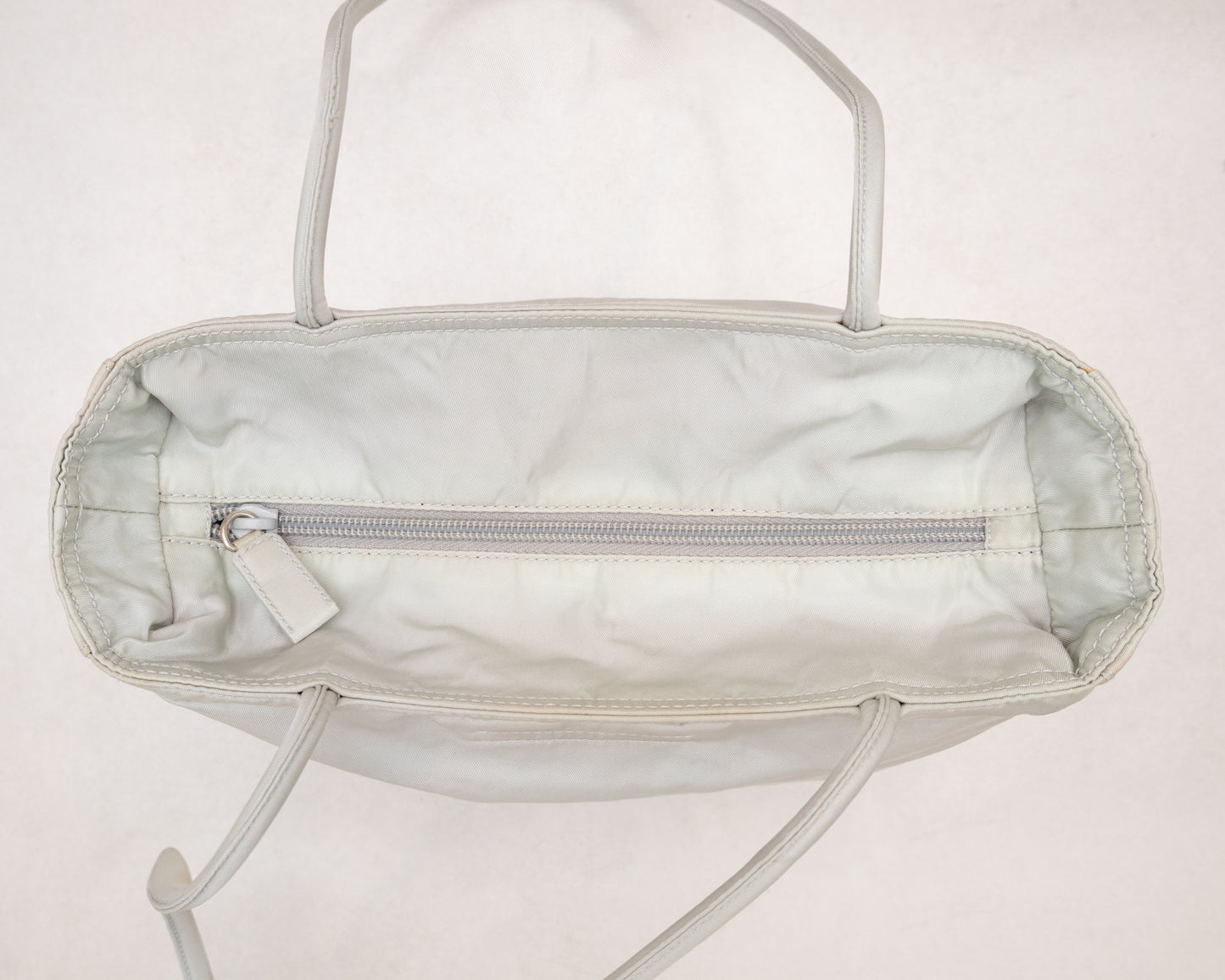 Prada White Nylon Shoulder Tote Bag – Made in Italy