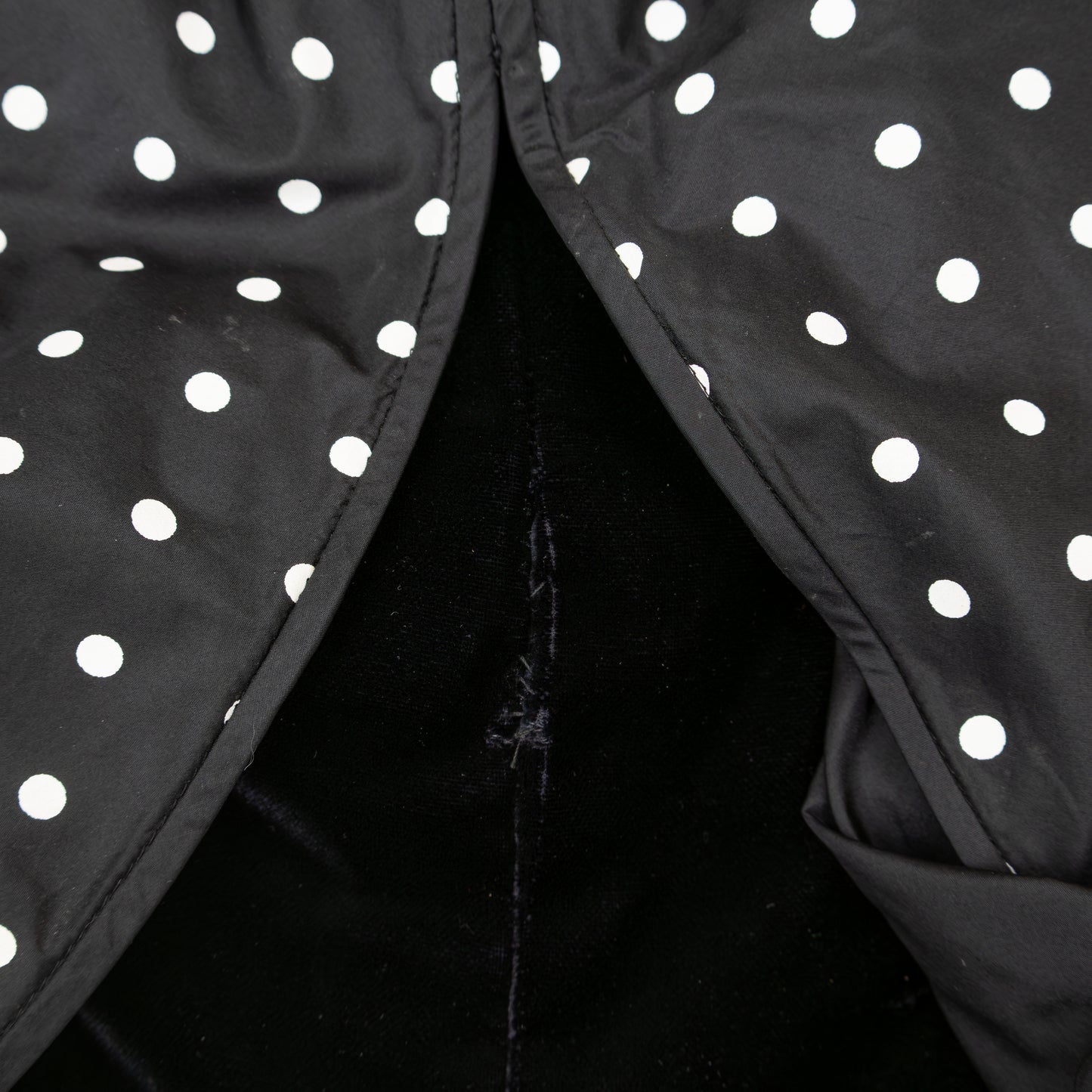 Vintage Valentino Night Black Velvet Polka Dot Cocktail Dress – Size 6 – Made in Italy