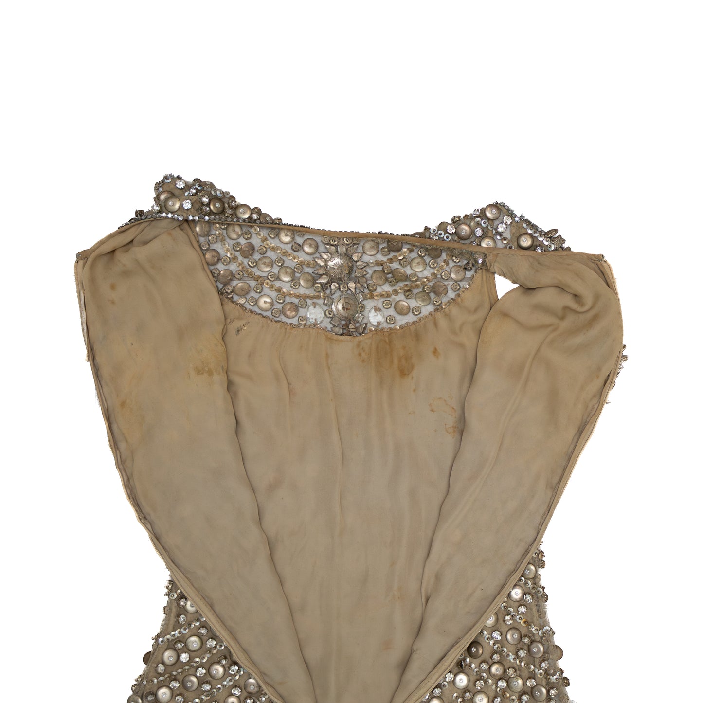 Vintage Naeem Khan Embellished Silk Mini Dress – Size US 8 – Made in USA
