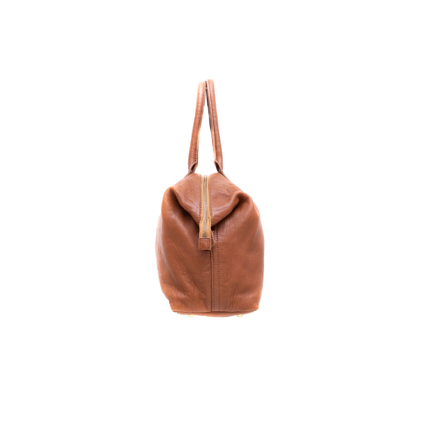 Rare YVES SAINT LAURENT Brown Pebbled Leather Easy Y Zip Weekender Duffle Bag