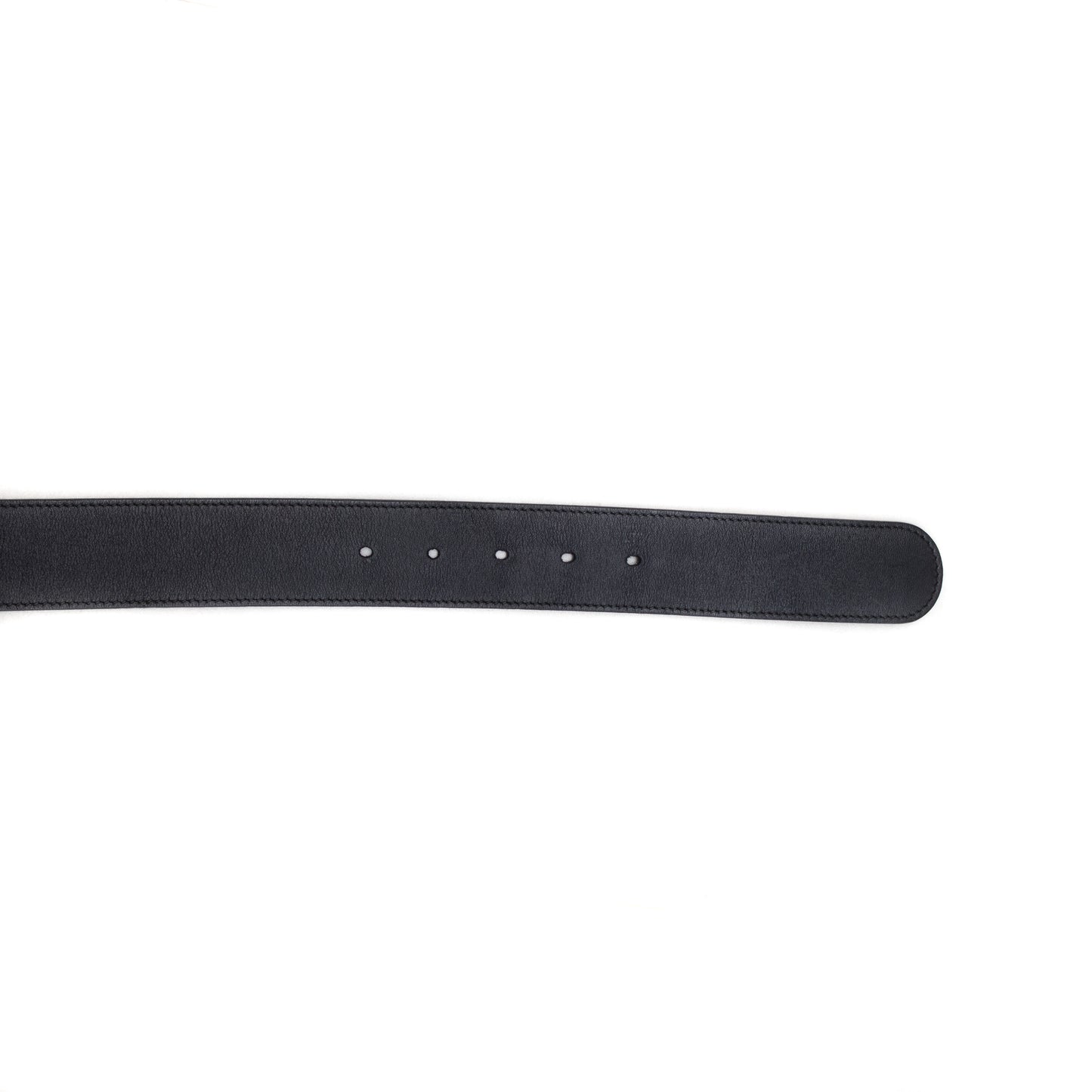 Gucci Pearl GG Buckle Belt Black Leather Gold Size 90cm 36 US