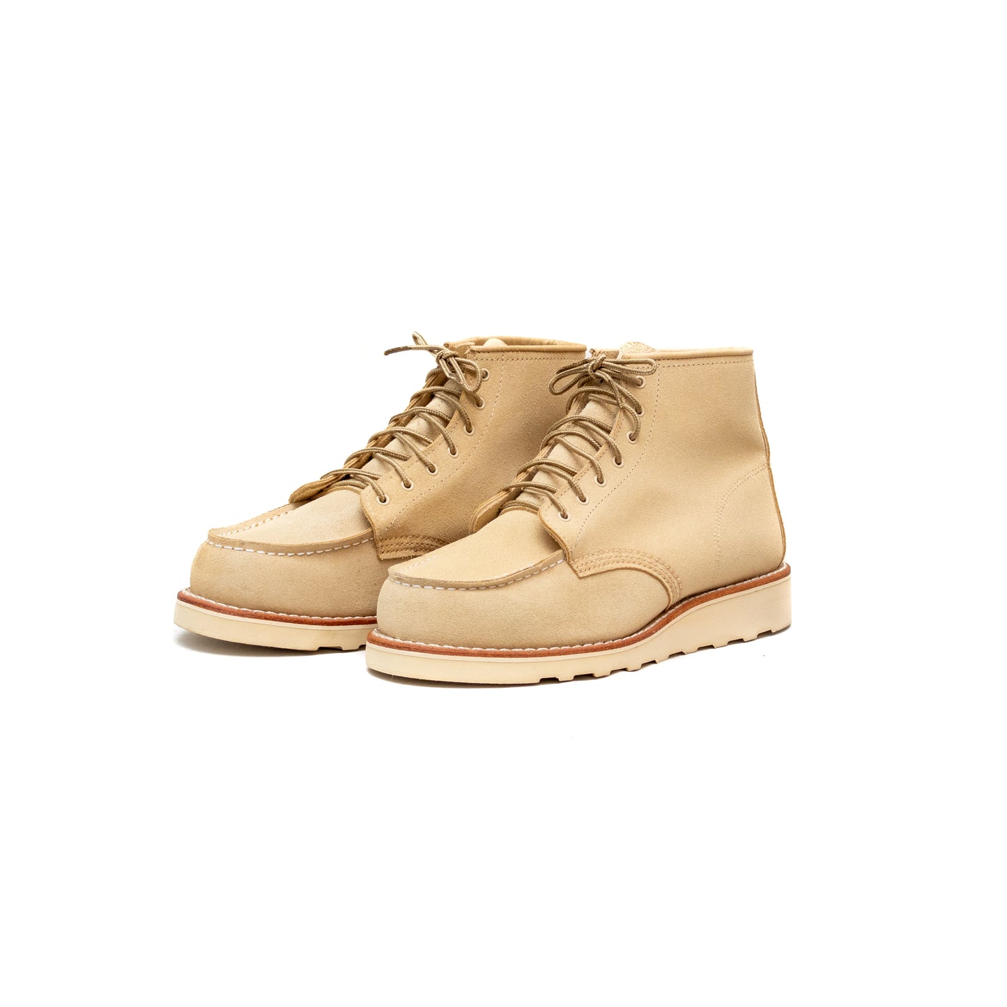 Red Wing 3423 6 Inch Classic Moc Boot In Cream Abilene Leather Women’s Size 10B