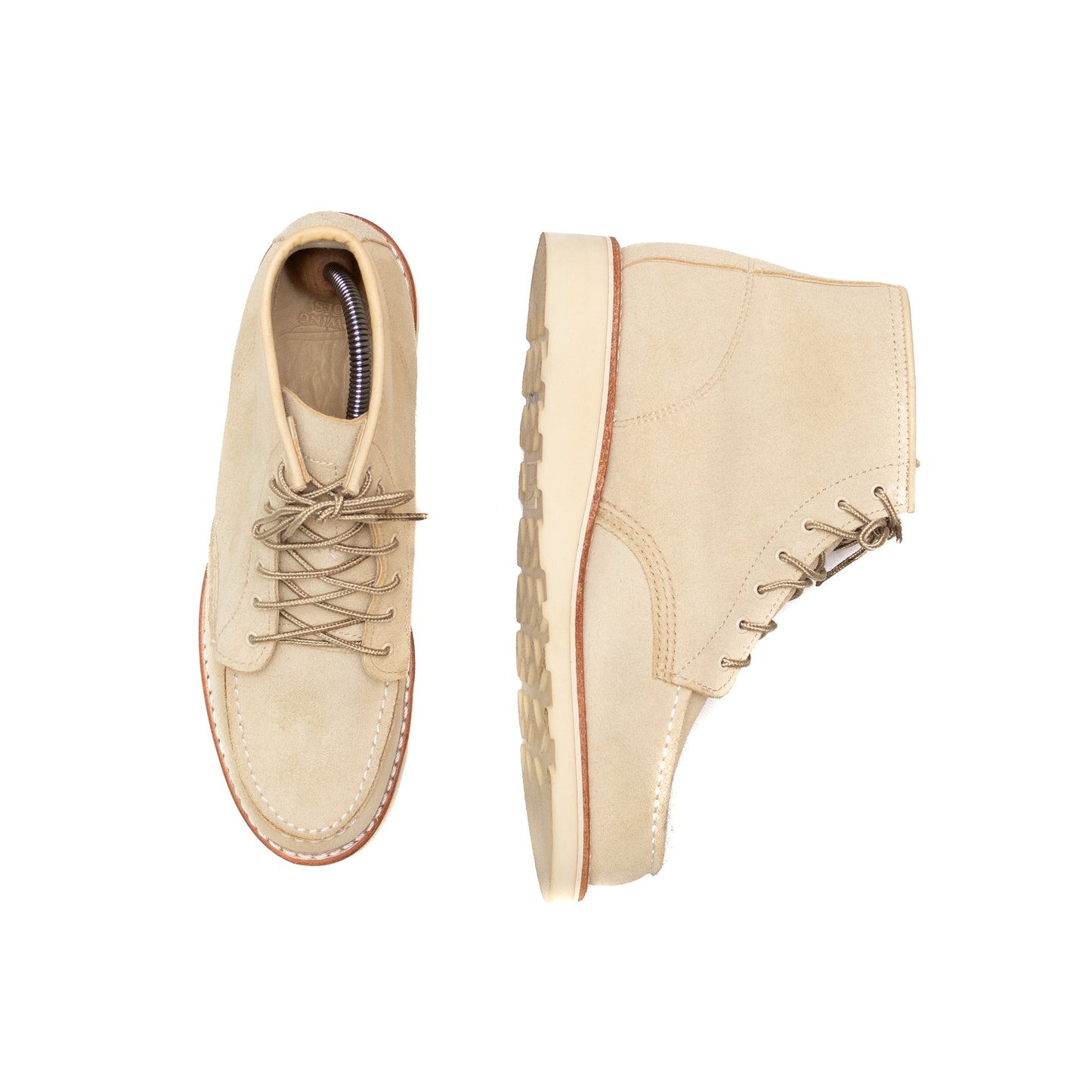Red Wing 3423 6 Inch Classic Moc Boot In Cream Abilene Leather Women’s Size 10B