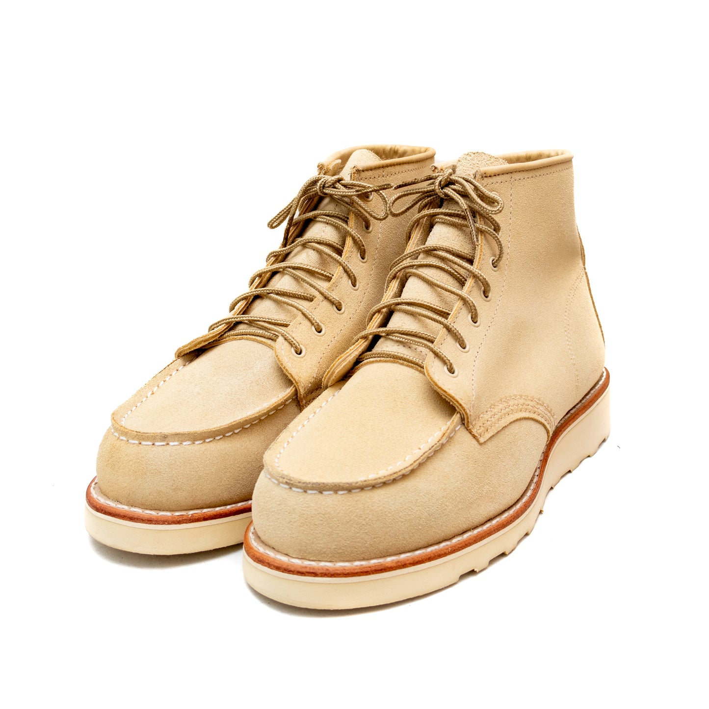 Red Wing 3423 6 Inch Classic Moc Boot In Cream Abilene Leather Women’s Size 10B