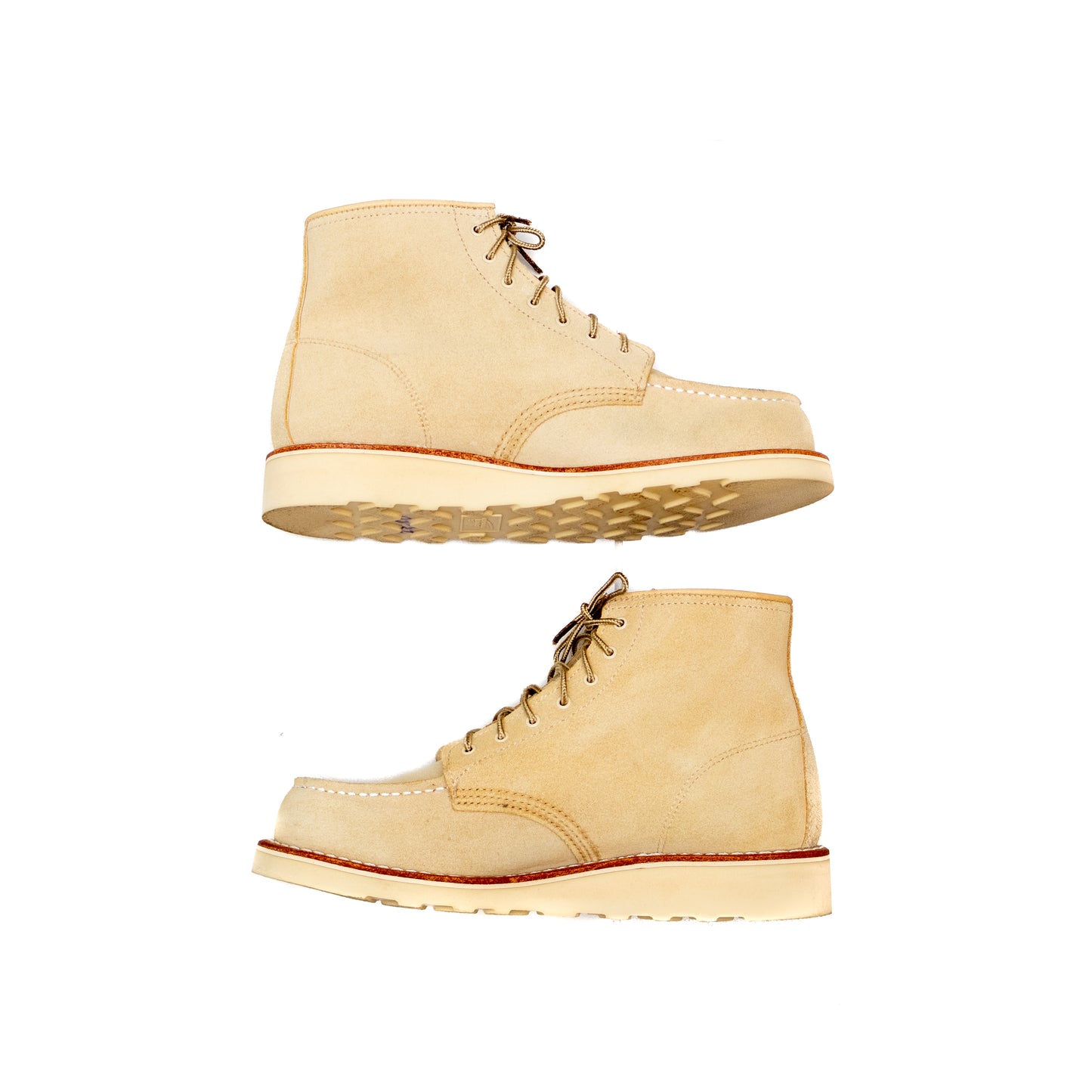 Red Wing 3423 6 Inch Classic Moc Boot In Cream Abilene Leather Women’s Size 10B
