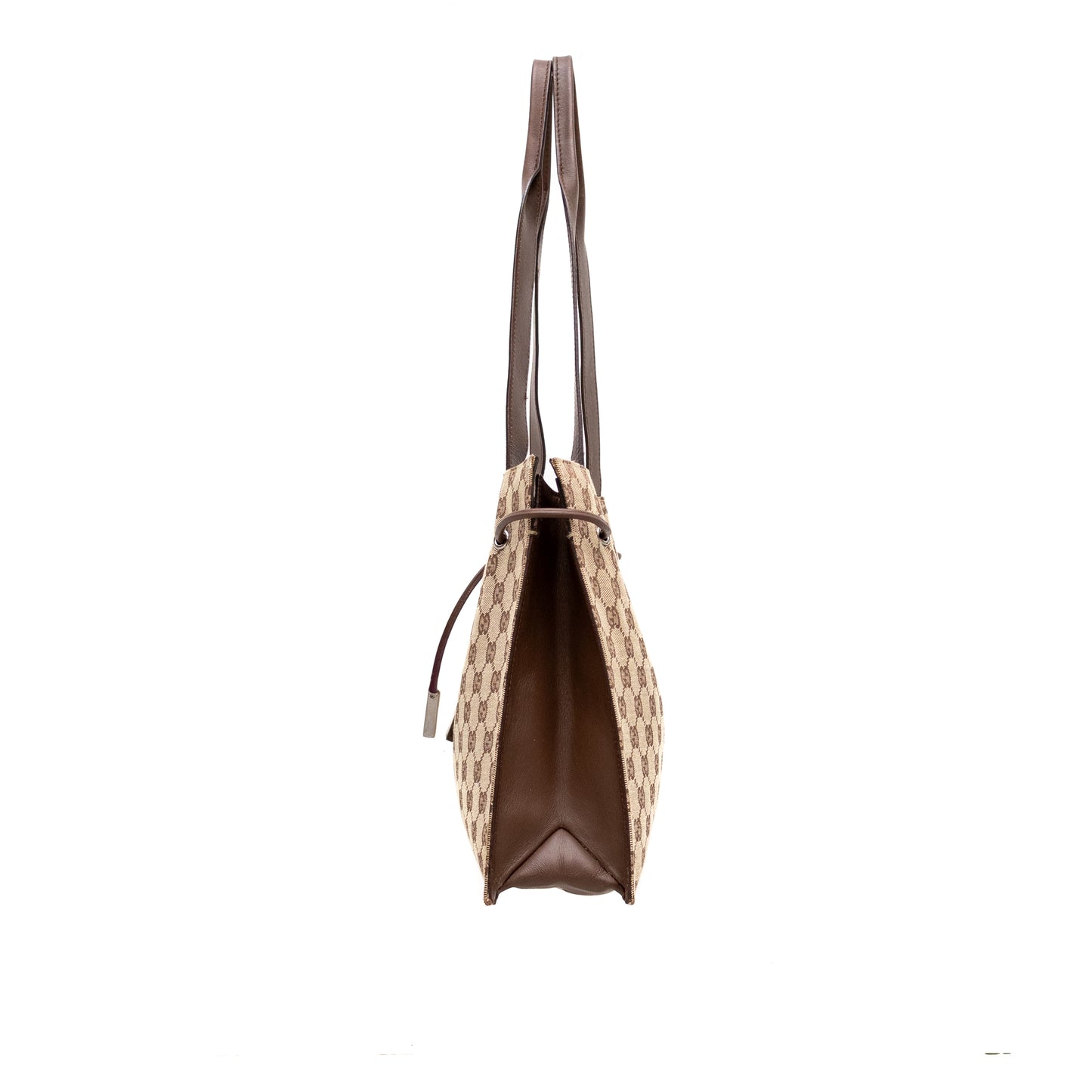 Rare Gucci GG Canvas Tote Bag Authentic Women’s Luxury Handbag with Leather Trim