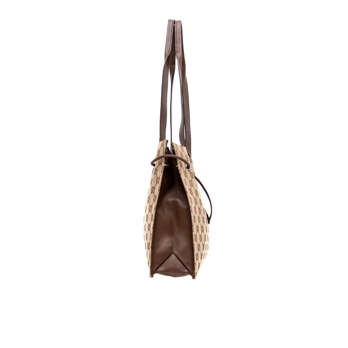 Rare Gucci GG Canvas Tote Bag Authentic Women’s Luxury Handbag with Leather Trim
