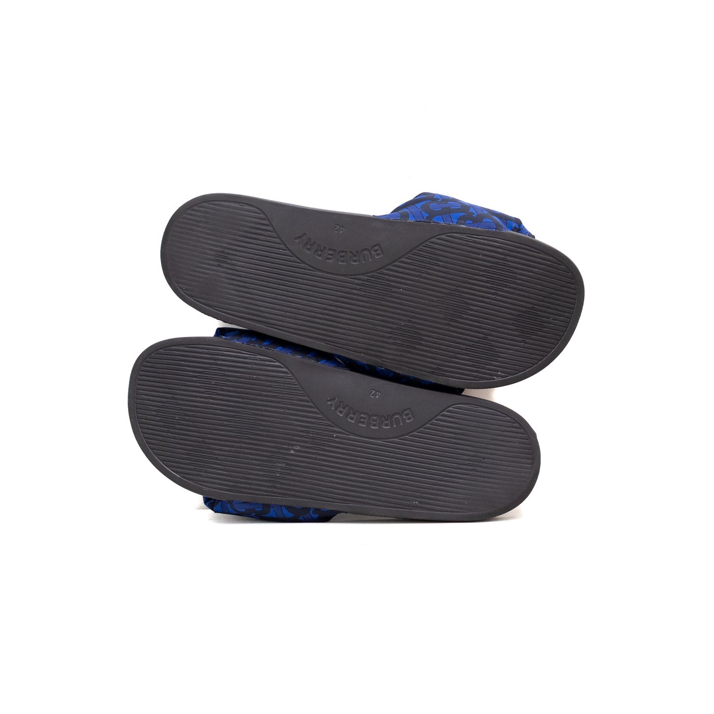 BURBERRY MEN'S FURLEY PUFF ROYAL BLUE BEACH POOL SLIDE SANDALS SHOES US:9