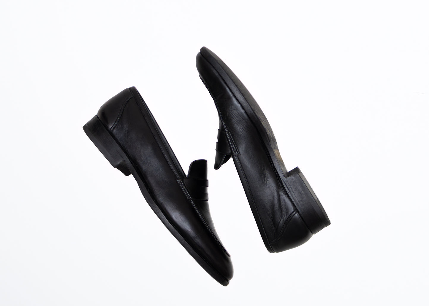 Lanvin Black Leather Penny Loafers – EU 41 | US 8 | UK 7