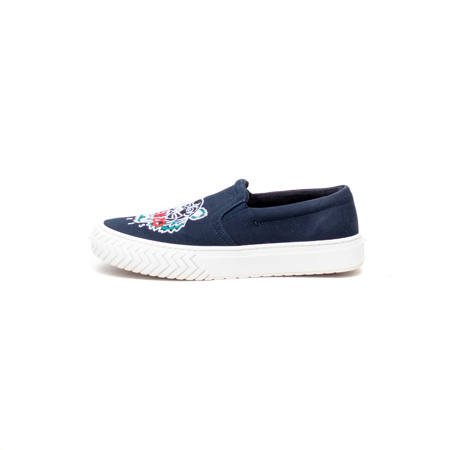 Women's Kenzo Paris Tiger Embroidered Slip-On Sneakers β Navy Blue US 7.5