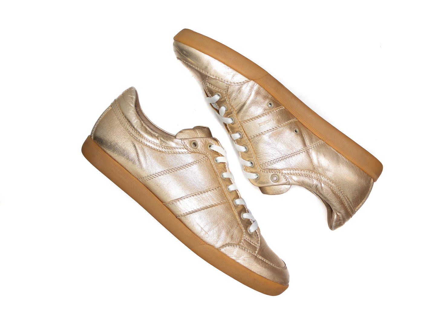 RARE VTG Dior B16 by Hedi Slimane collector Gold Sneaker Size US 19