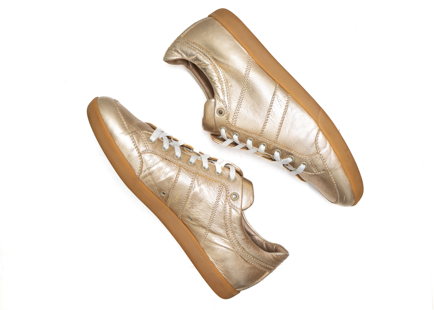 RARE VTG Dior B16 by Hedi Slimane collector Gold Sneaker Size US 19