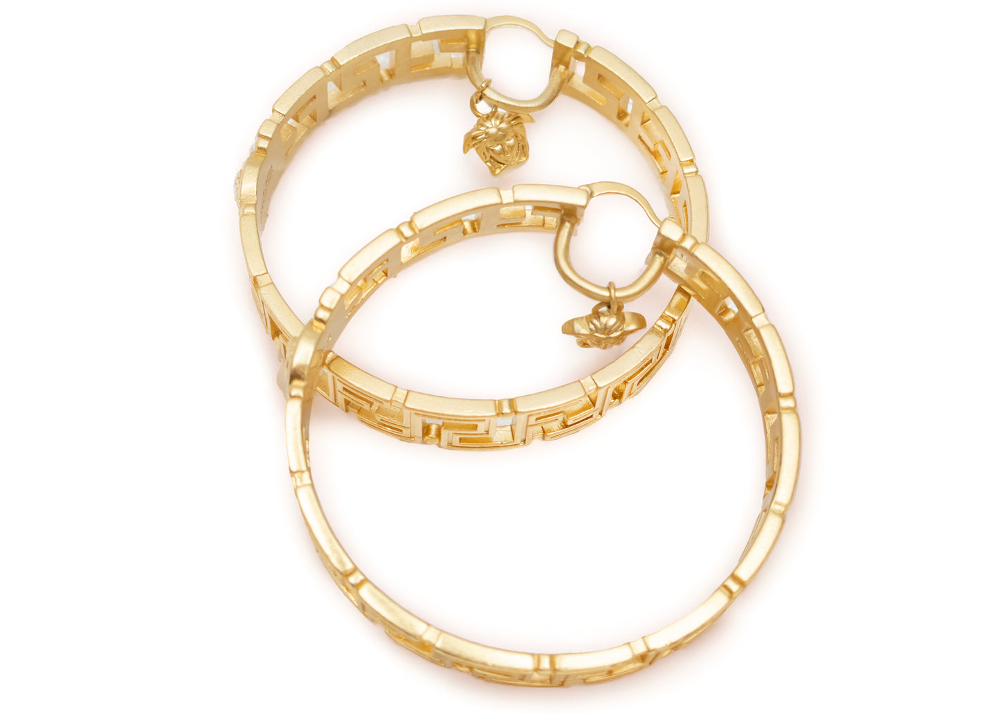 Versace x Fendi Medusa Greca Hoop Earrings FENDACE
