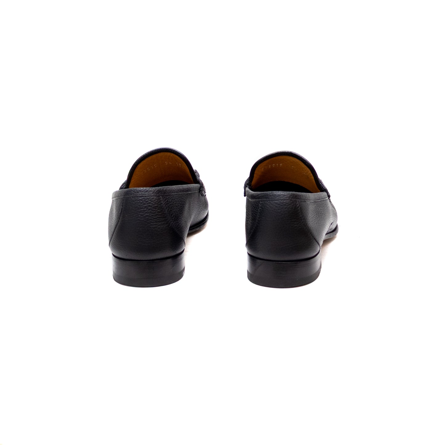 GUCCI - WEB Horse-bit Black Pebbled Leather Loafers – Men’s Size 9.5 US