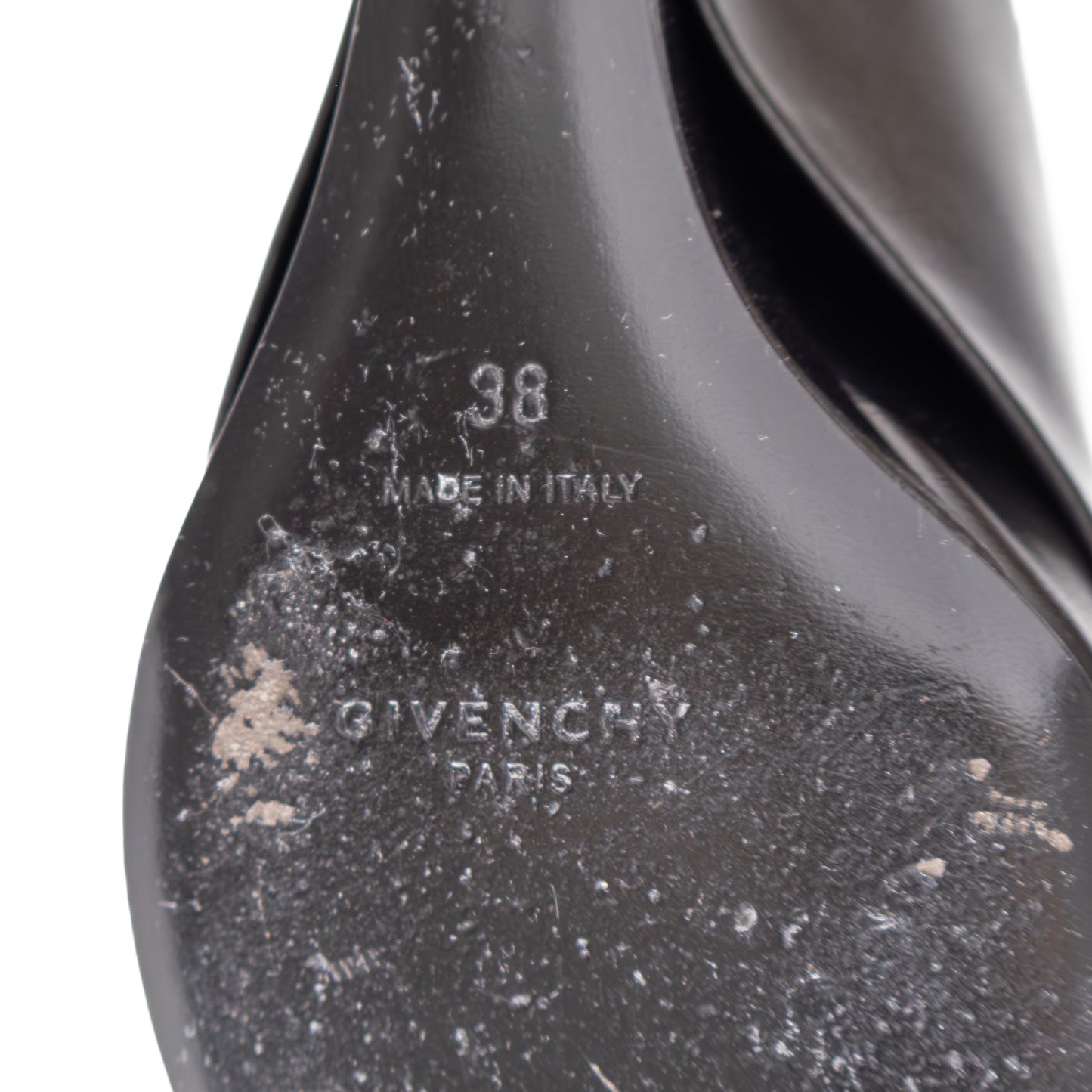 Givenchy Shark Lock Leather Wedge Boots – Black – Size 38 (Fits Like 37–37.5)