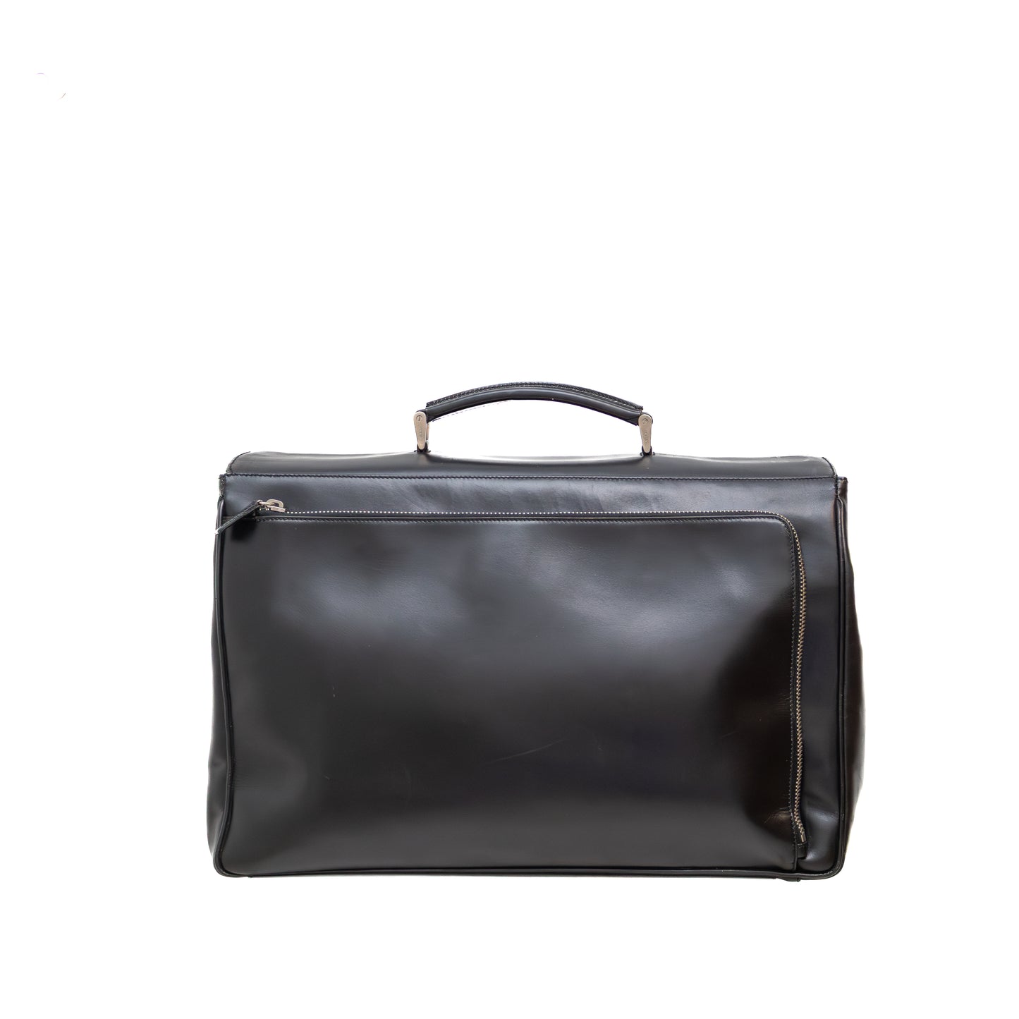 Prada Black Leather Double Pocket Briefcase – Made in Italy