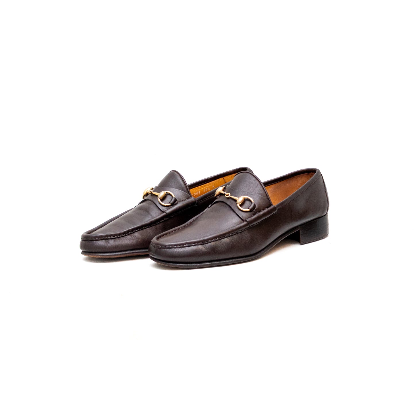 Vintage Gucci Men's Dark Brown Leather Horsebit Loafers 44.5 (EU) 11 (US)