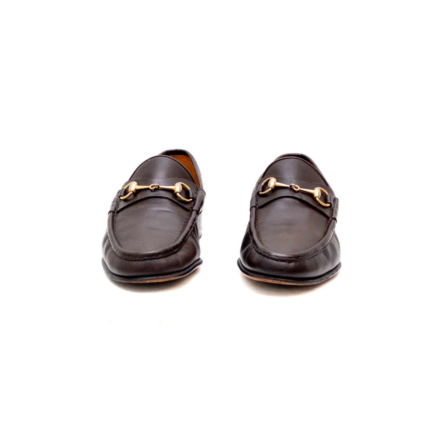 Vintage Gucci Men's Dark Brown Leather Horsebit Loafers 44.5 (EU) 11 (US)