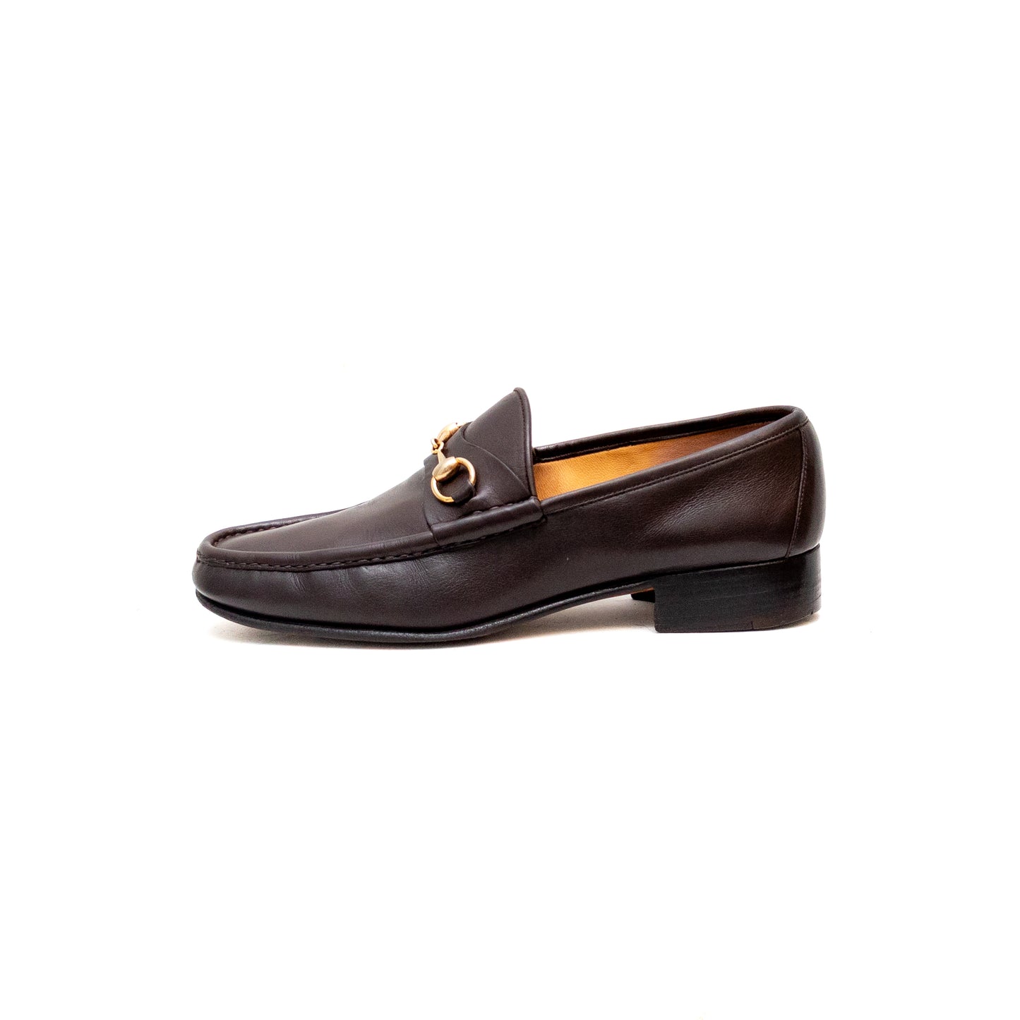 Vintage Gucci Men's Dark Brown Leather Horsebit Loafers 44.5 (EU) 11 (US)