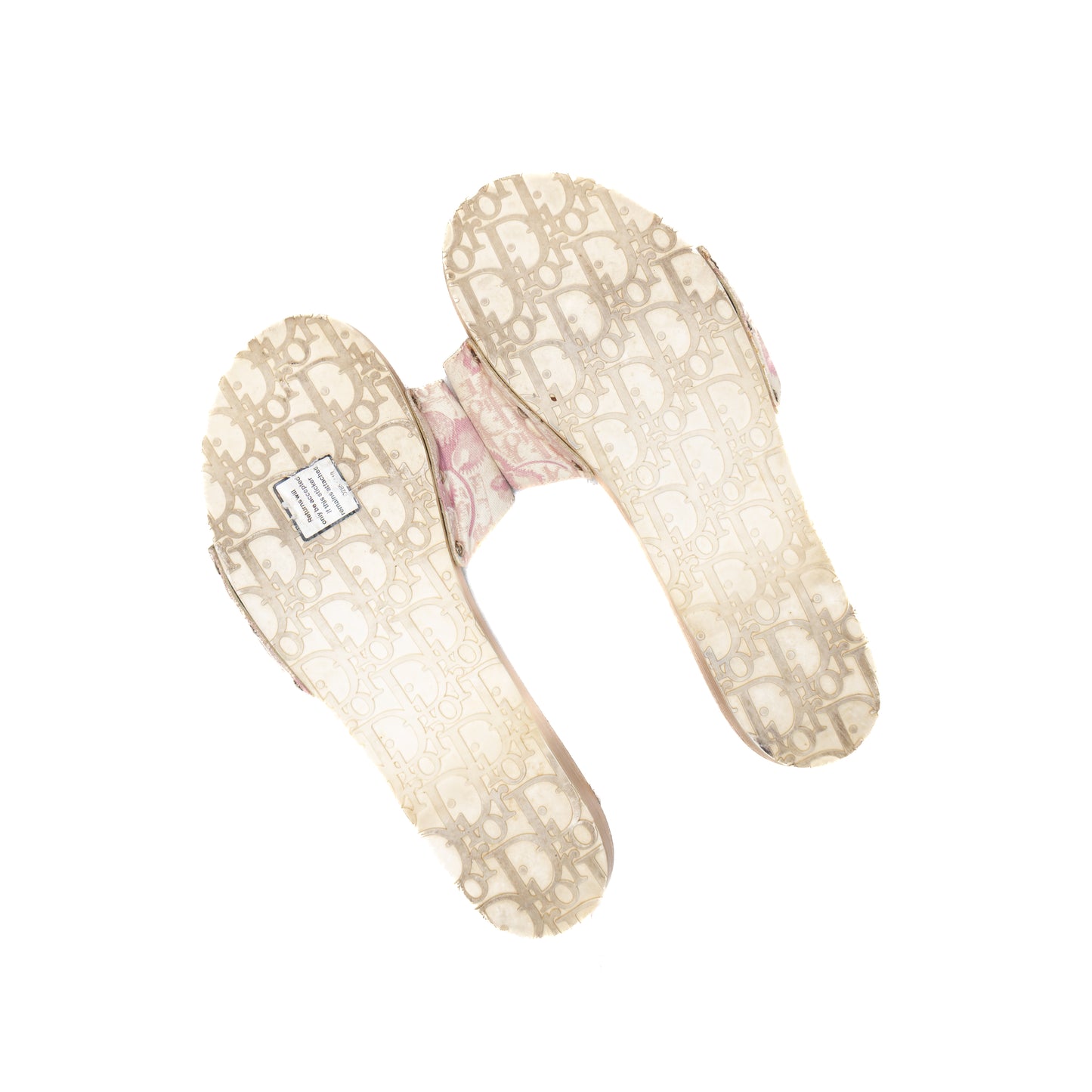 Christian Dior Pink Trotter Jacquard Wooden Slide Sandals Size 40 – Y2K Era by John Galliano