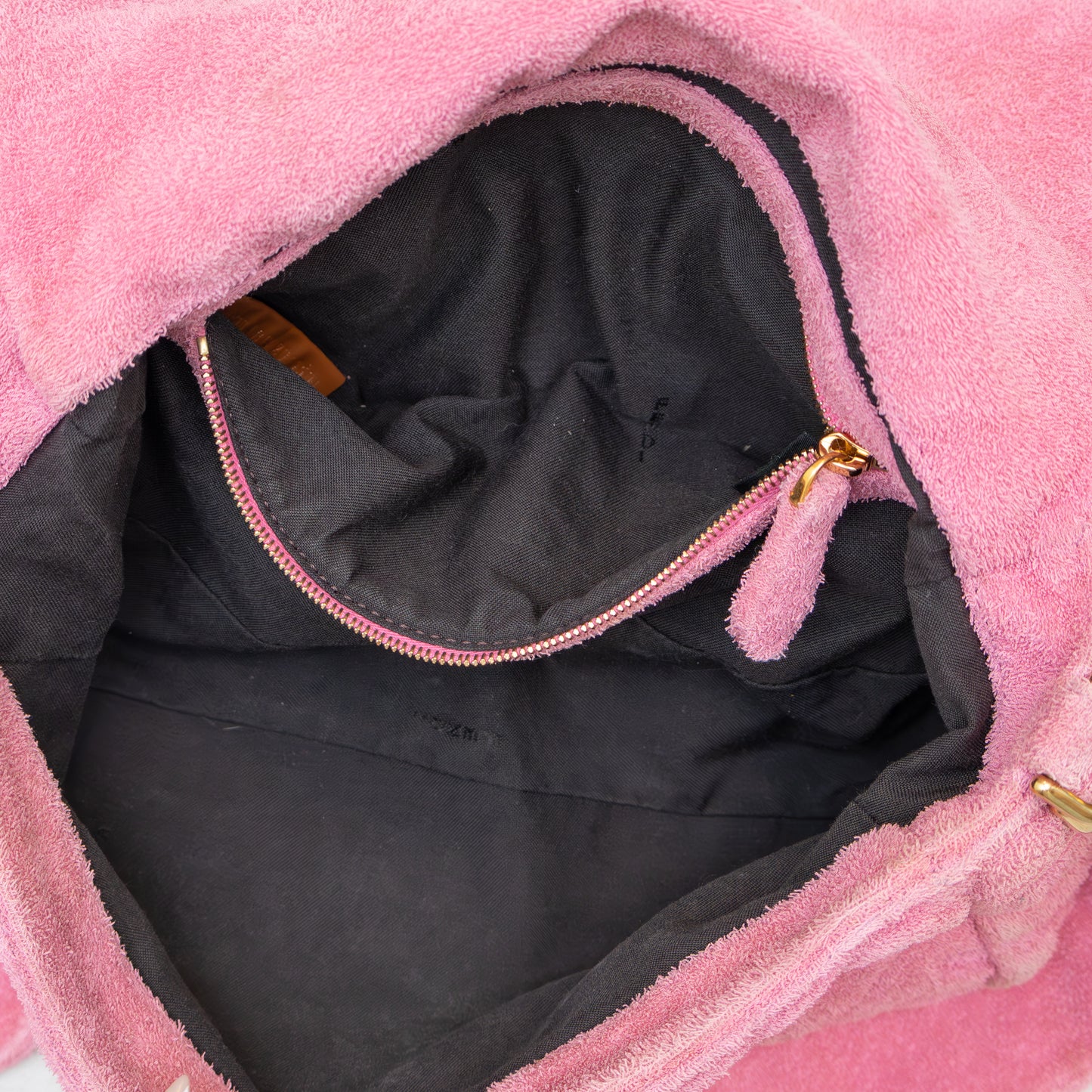 Fendi Pink Terrycloth FF Medium Baguette Bag – Made in Italy