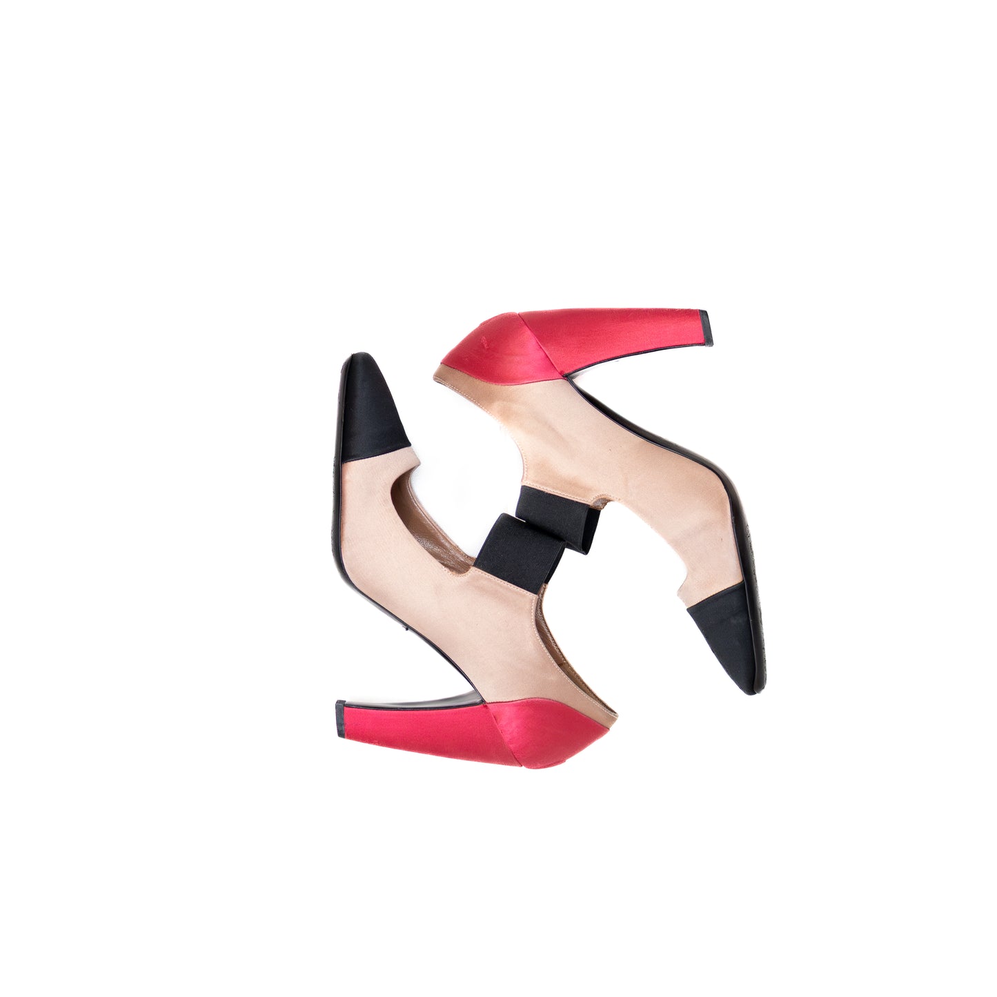 Prada F/W 2007 Three-Tone Satin Mary Jane Heels – Size IT 40 / US 10