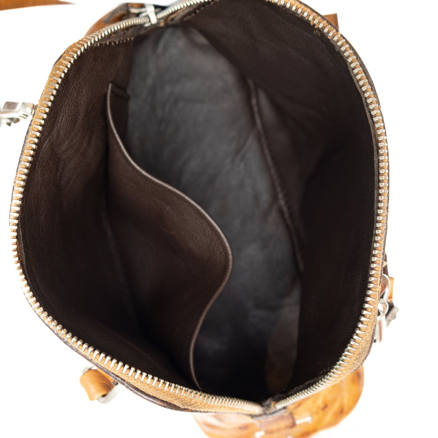 RARE Prada Ostrich Leather Mini Pyramid Handbag