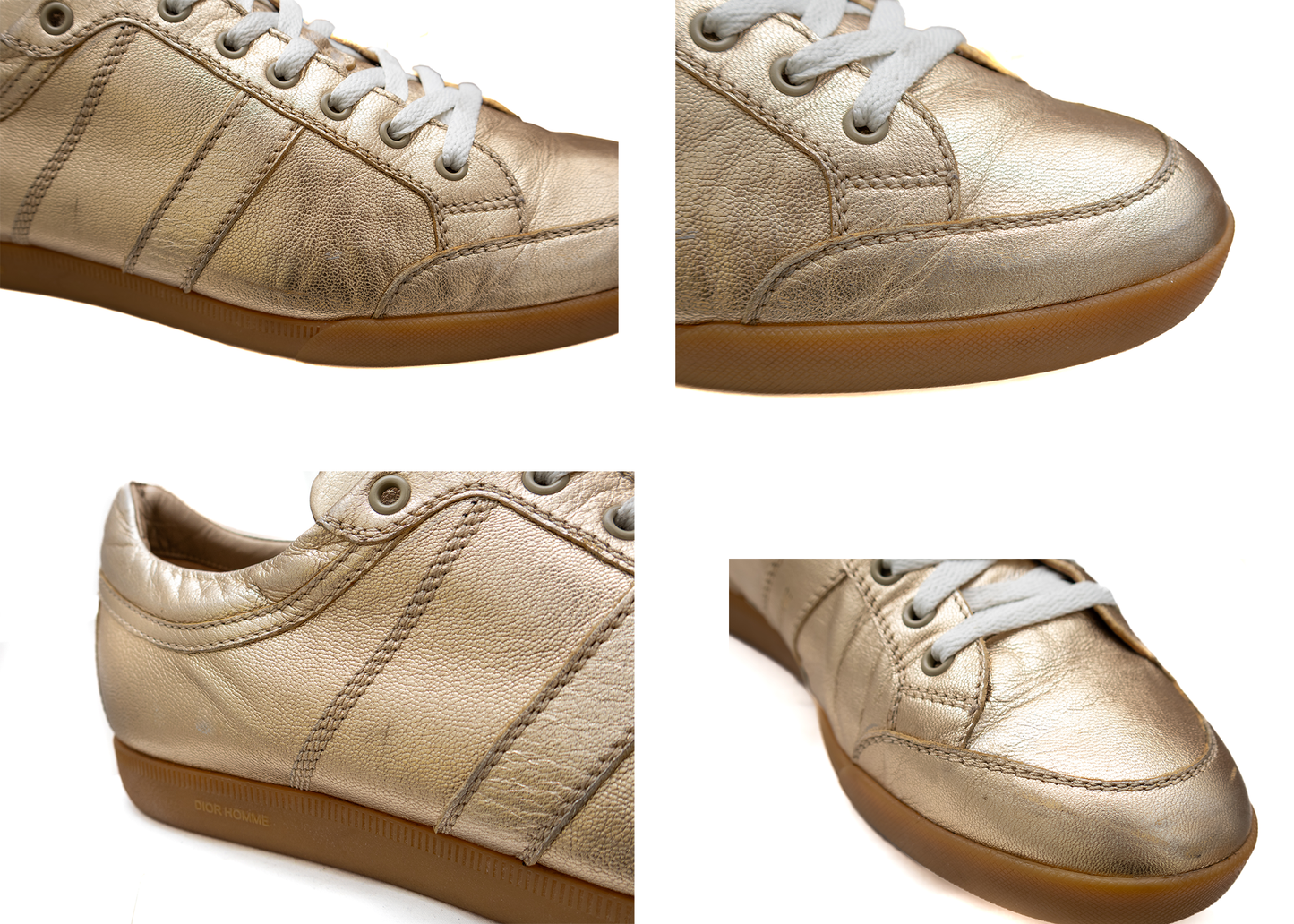 RARE VTG Dior B16 by Hedi Slimane collector Gold Sneaker Size US 19