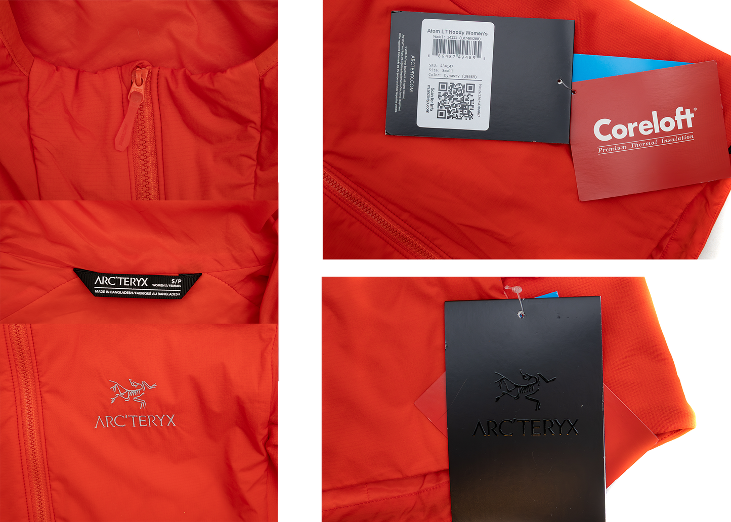 BNWT Arc'teryx Atom LT Hoody Women's Jacket - Size Small - Dynasty (Red)