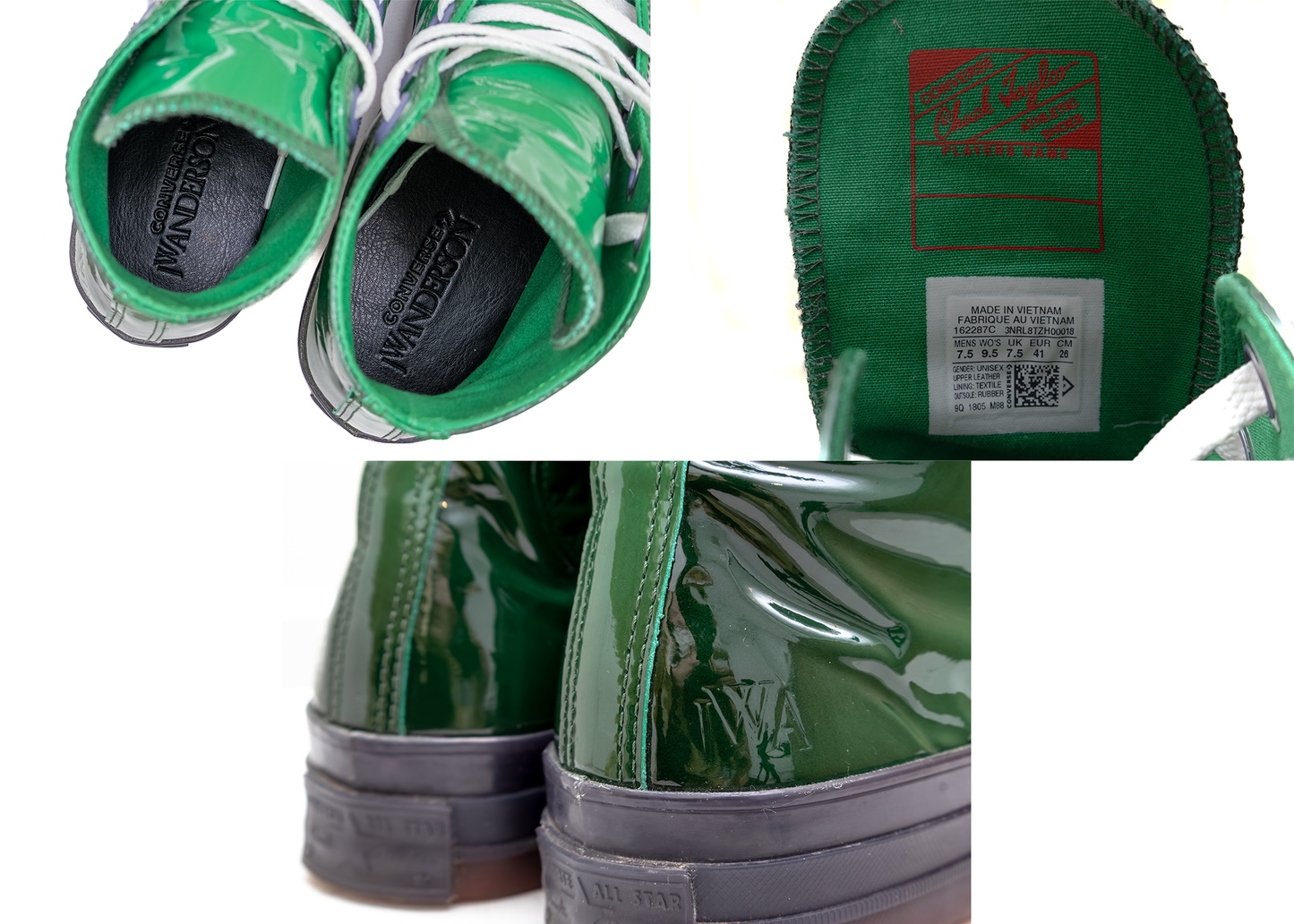Rare HTF JW Anderson x Converse 162287C Toy Jolly Green Size US7.5 Collab Shoe