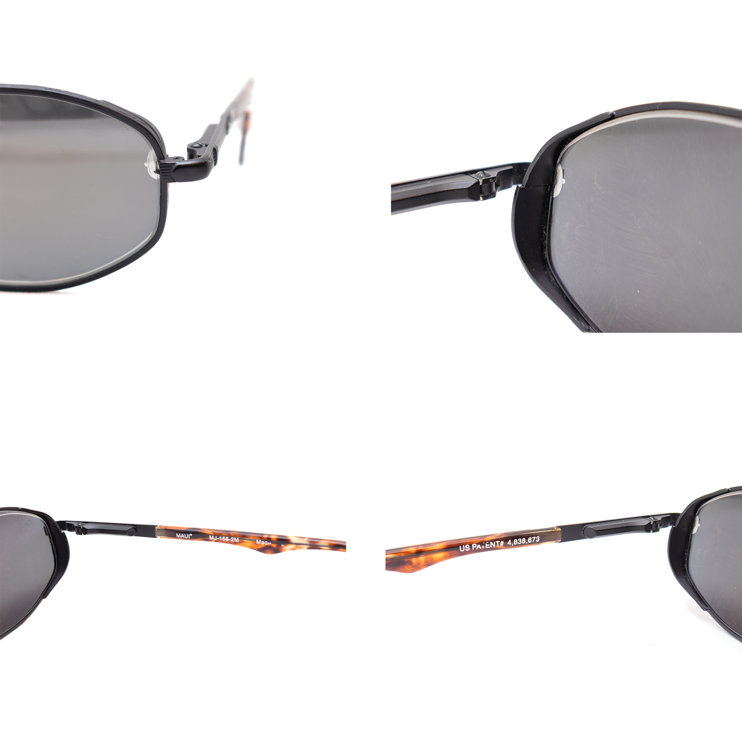Maui Jim Polarized Sunglasses – Black Frame w/ Tortoise Arms & Case
