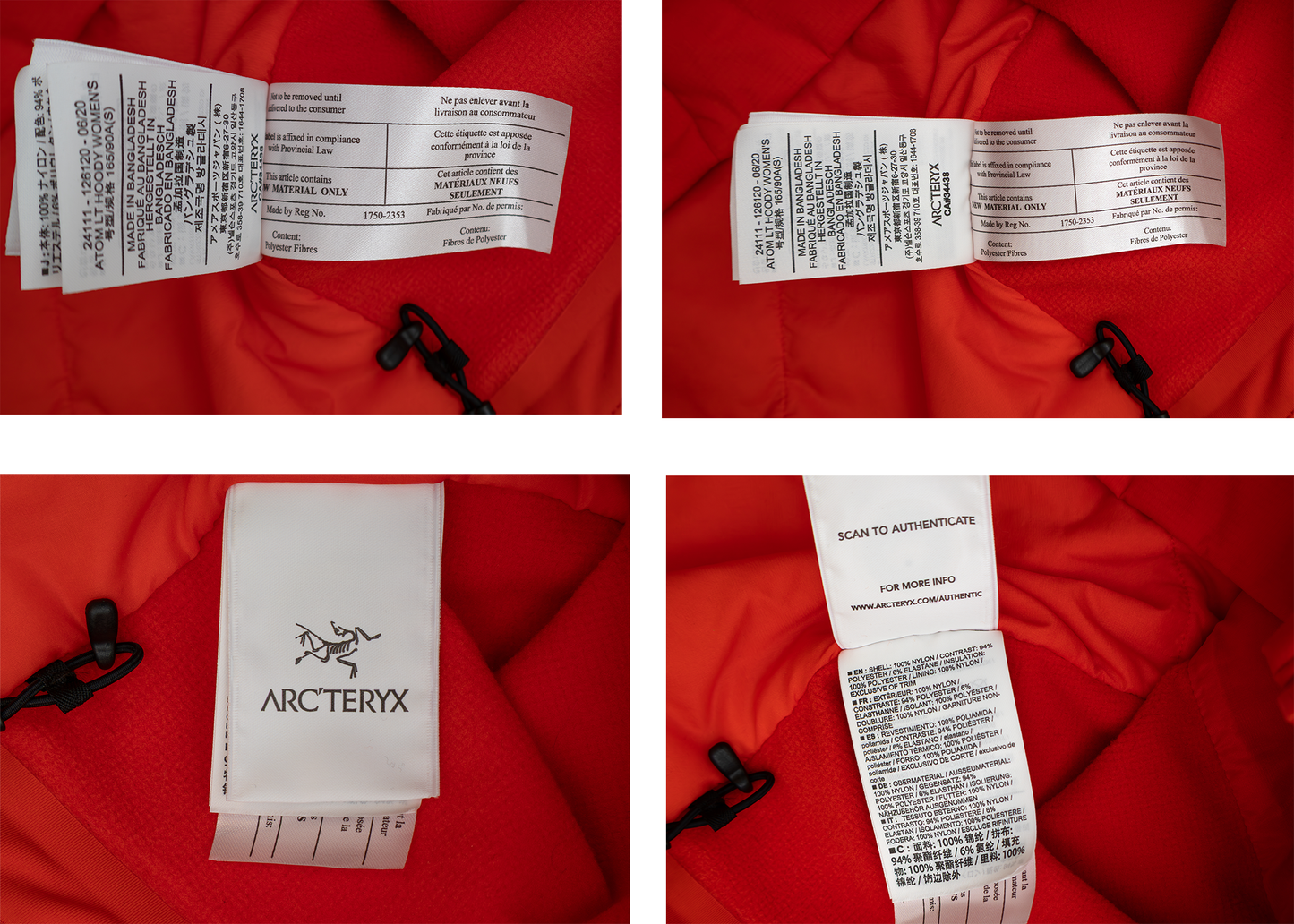 BNWT Arc'teryx Atom LT Hoody Women's Jacket - Size Small - Dynasty (Red)