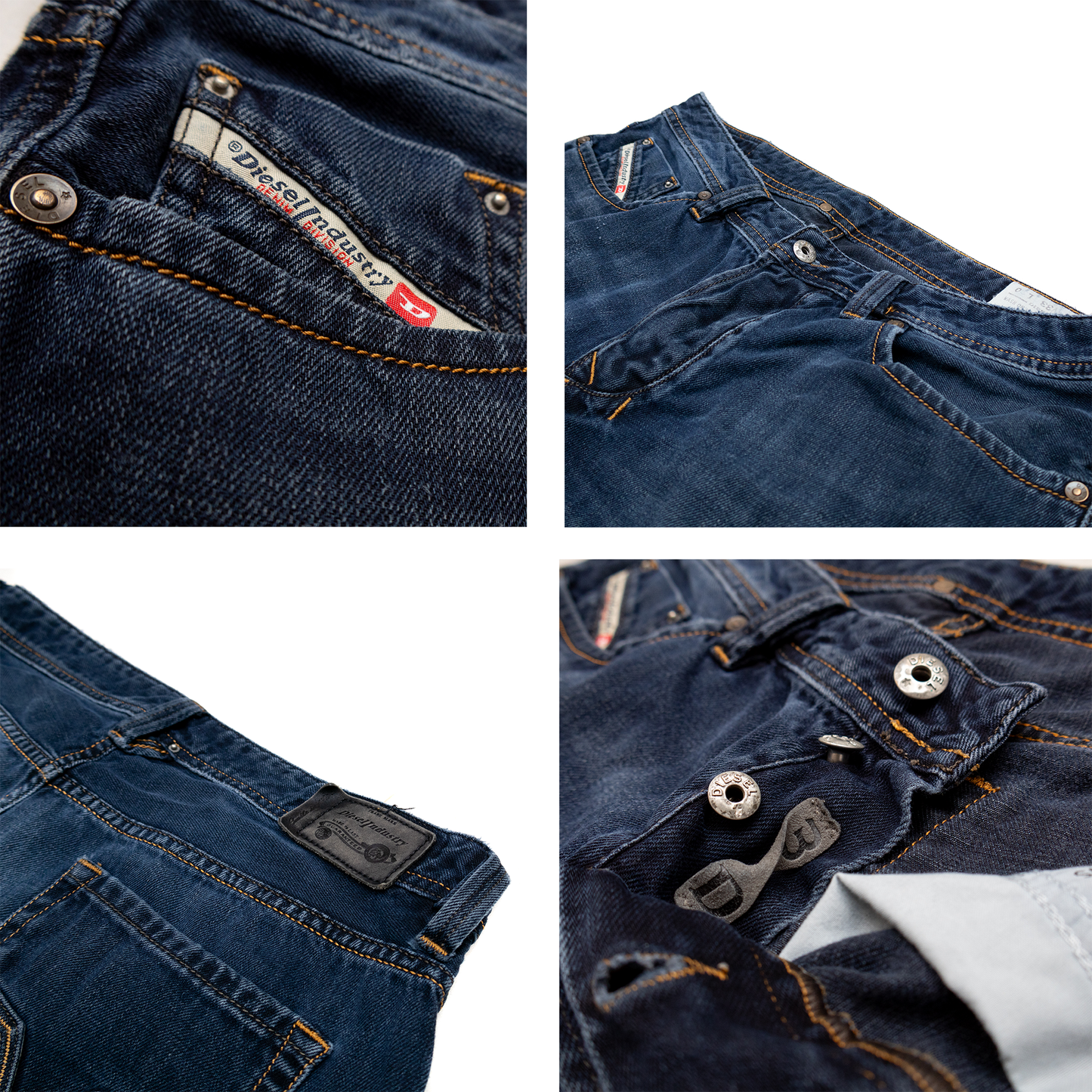 Diesel Larkee Men's Jeans Size 33 – Regular Straight Fit – Dark Blue