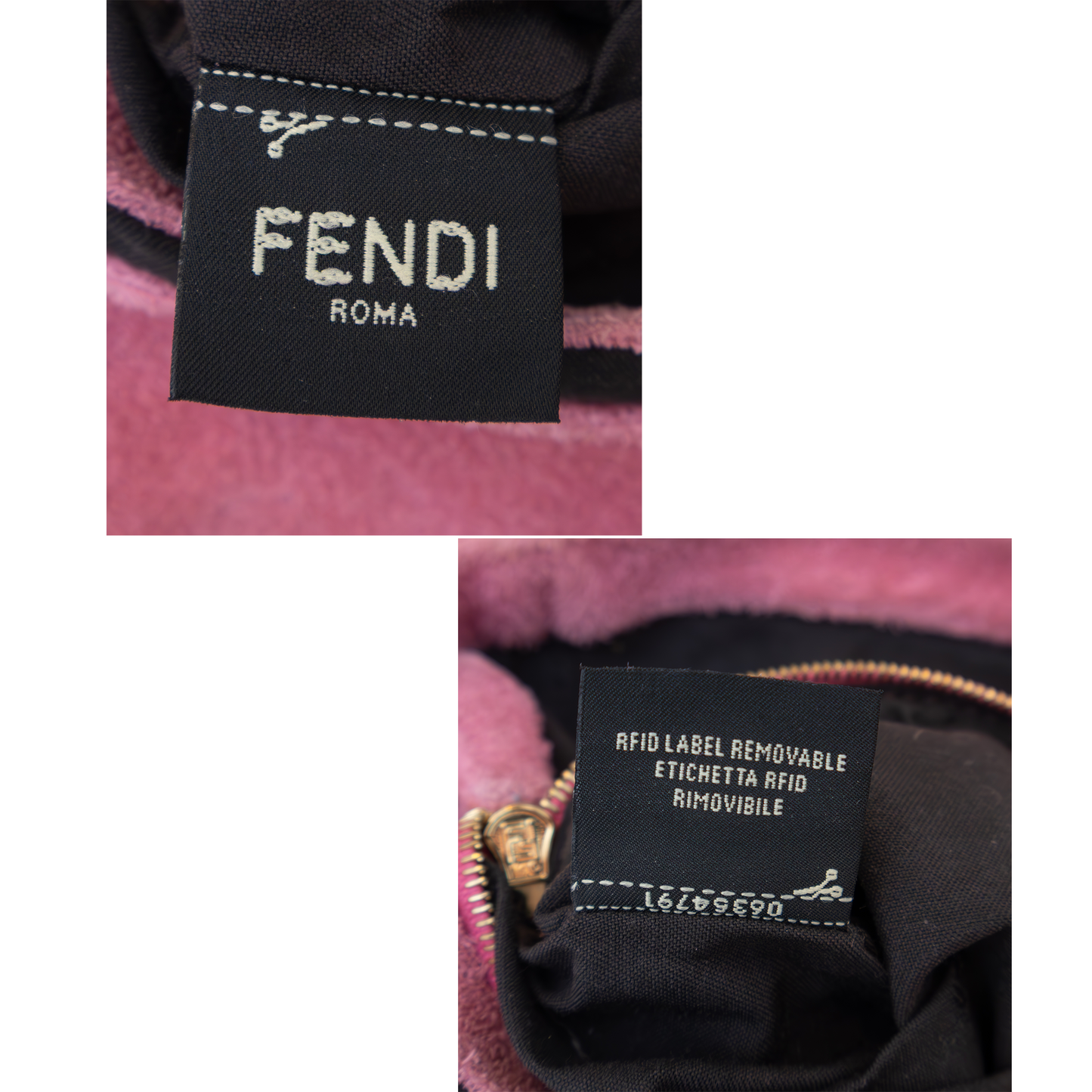 Fendi Pink Terrycloth FF Medium Baguette Bag – Made in Italy