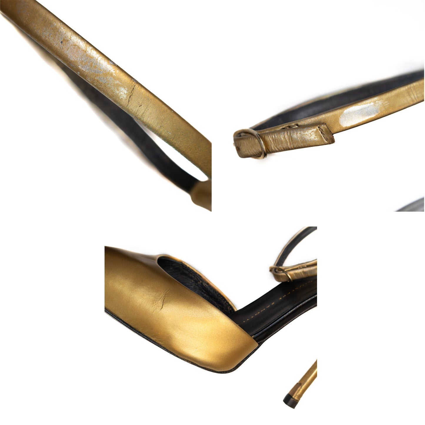 Giuseppe Zanotti Gold Ankle Strap Pumps Size US 6 / UK 3.5 / EU 36