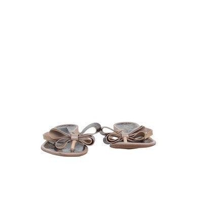 Valentino Garavani Lace Print Bow Jelly Sandals Nude Black EU 38 US 8