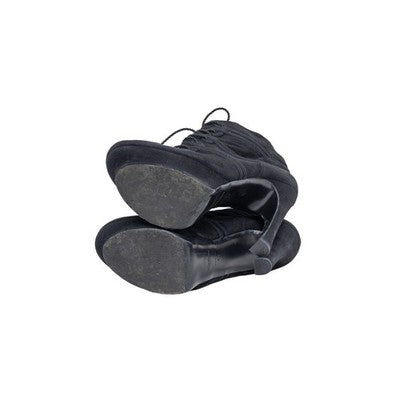 Yves Saint Laurent Palais Passementerie Platform Boots Black Suede EU 42 YSL